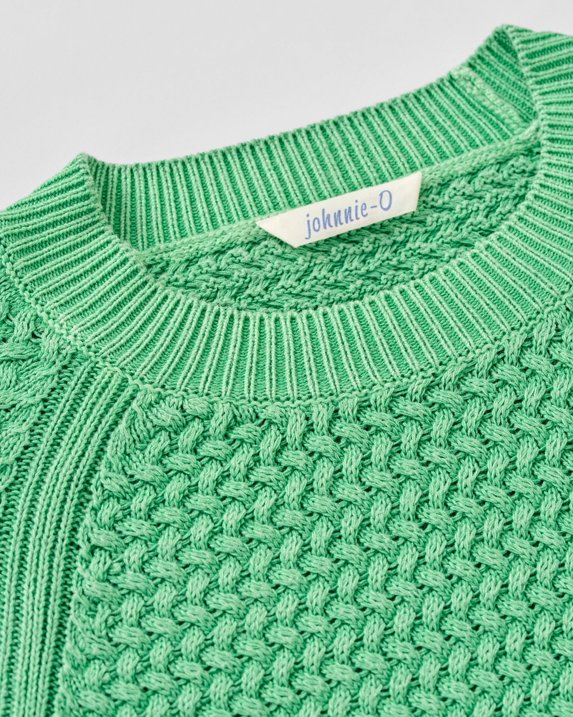 Johnnie-O Bridget Garment Dyed Crewneck Sweater, Ming Green