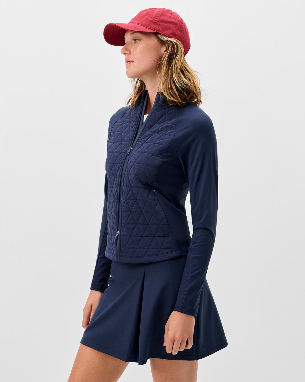 Johnnie-O Hannah Performance Mixed Media Jacket, Navy