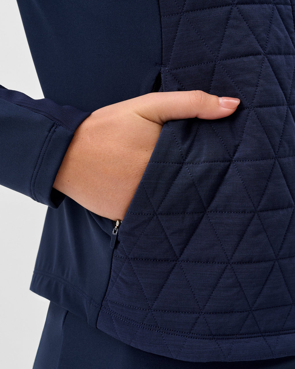 Johnnie-O Hannah Performance Mixed Media Jacket, Navy