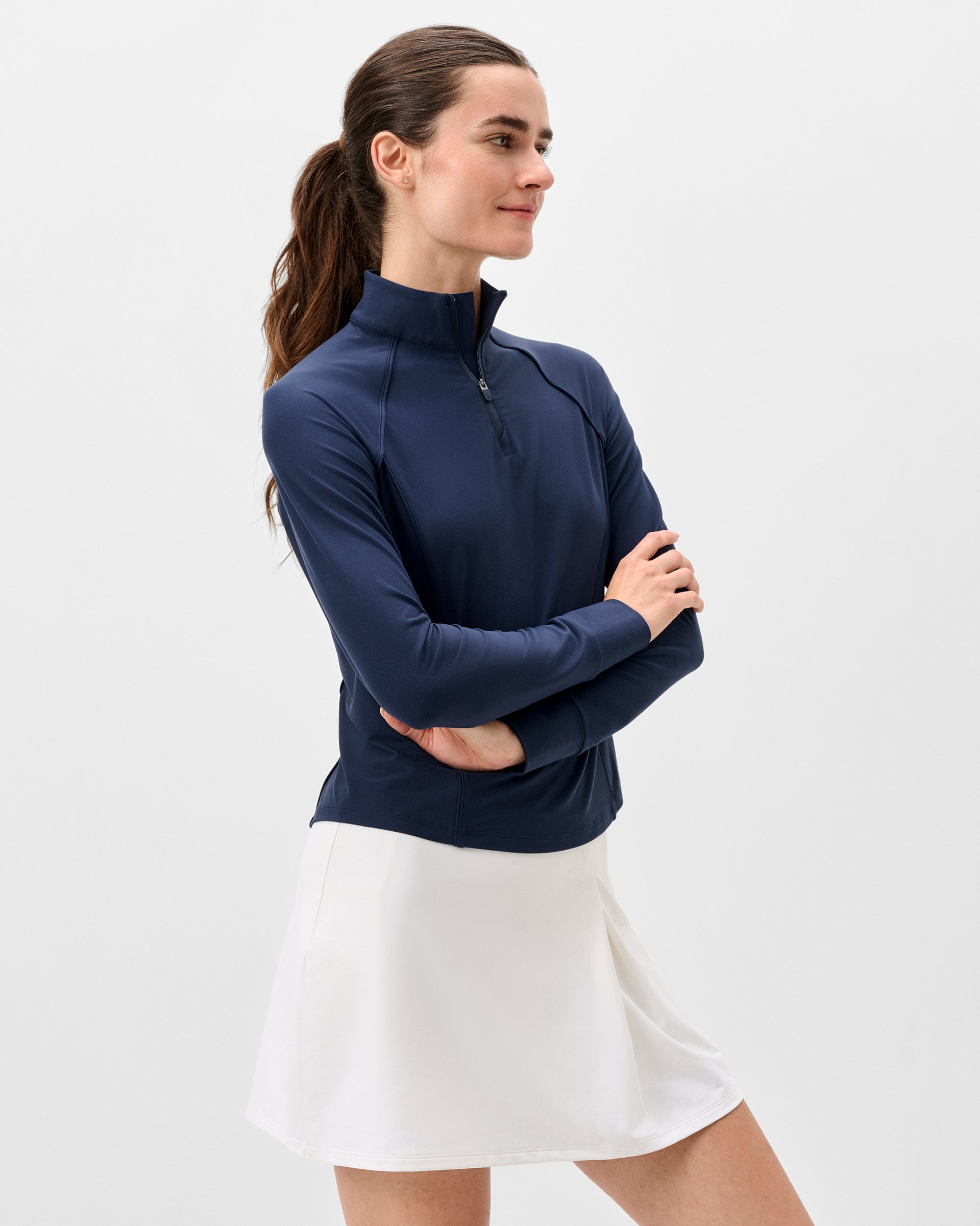 Johnnie-O Jasmine Performance 1/4 Zip Pullover, Navy