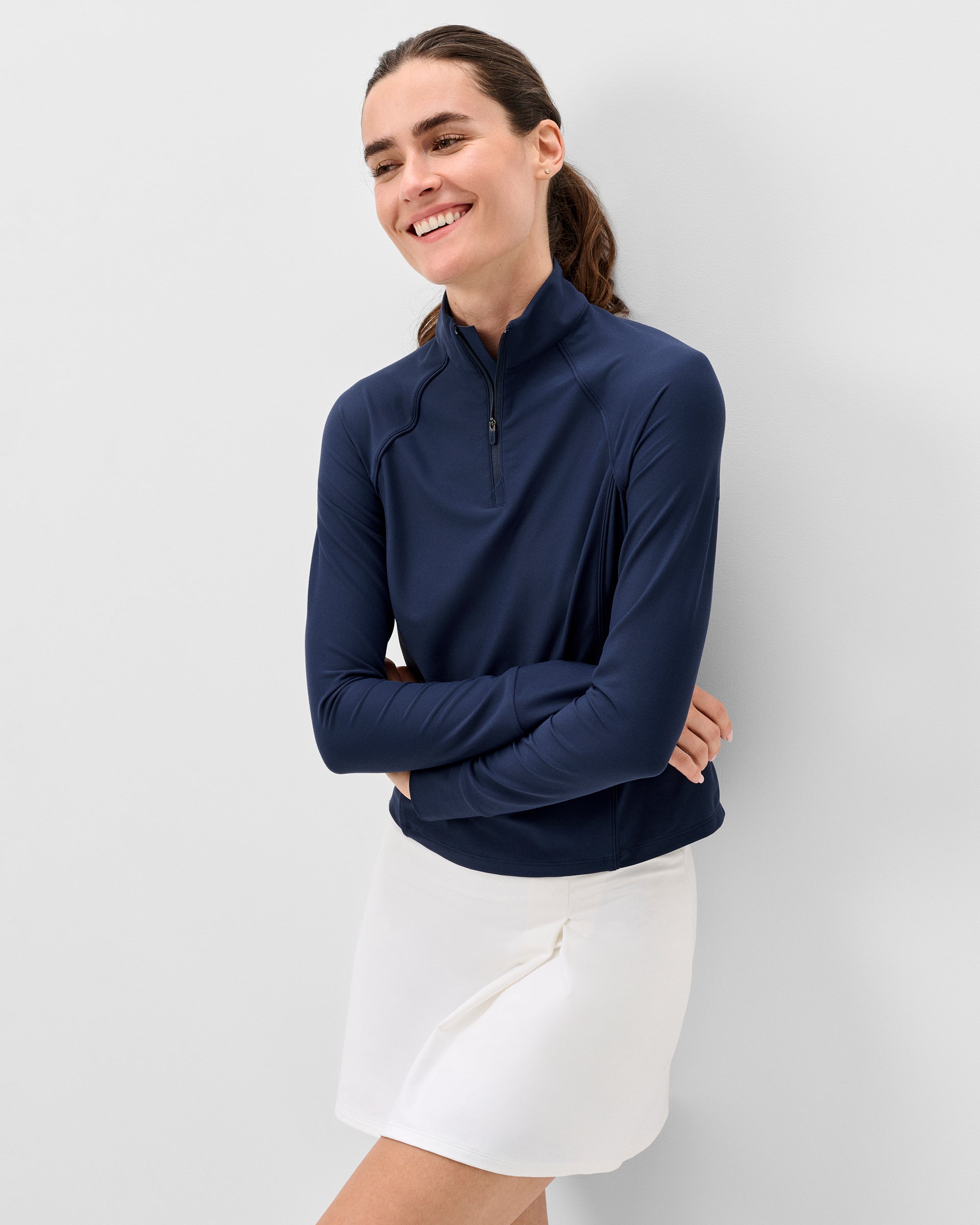 Johnnie-O Jasmine Performance 1/4 Zip Pullover, Navy