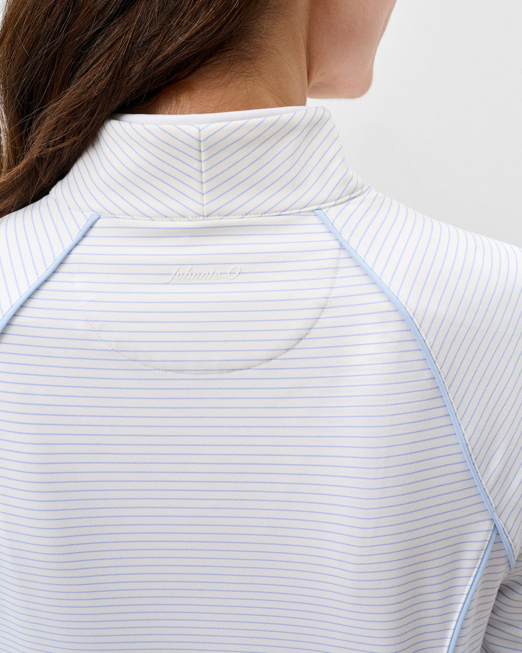 Johnnie-O Jasmine Performance 1/4 Zip Pullover, White Kona