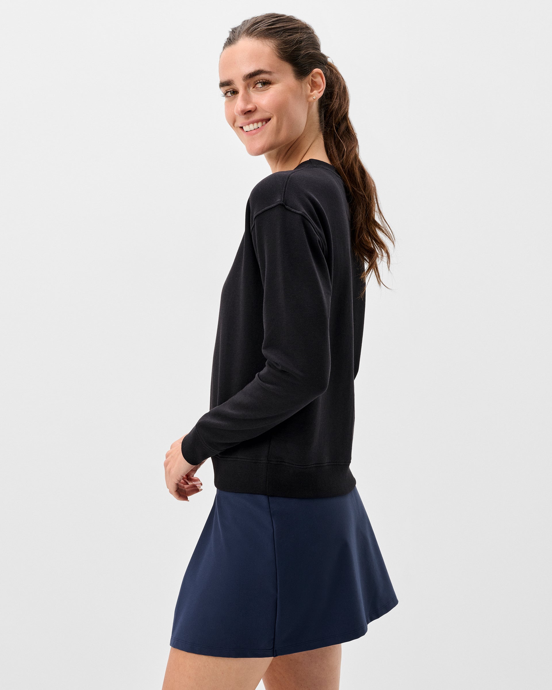 Johnnie-O Penny Crewneck Sweatshirt, Black