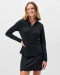 Johnnie-O Susie Performance 1/4 Zip Pullover, Black