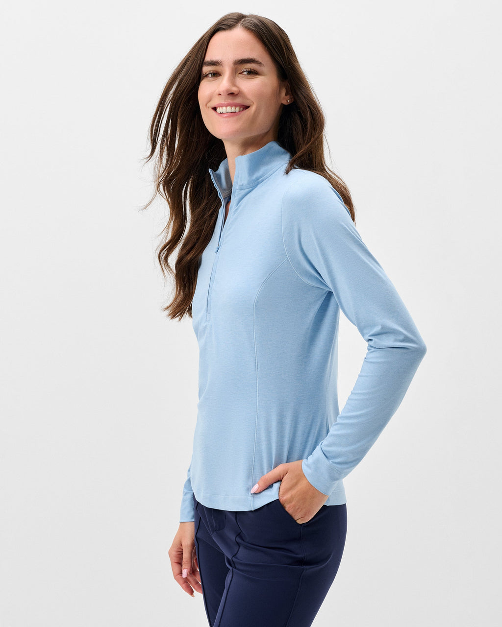 Johnnie-O Susie Performance 1/4 Zip Pullover, Gulf Blue