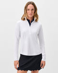 Johnnie-O Susie Performance 1/4 Zip Pullover, White