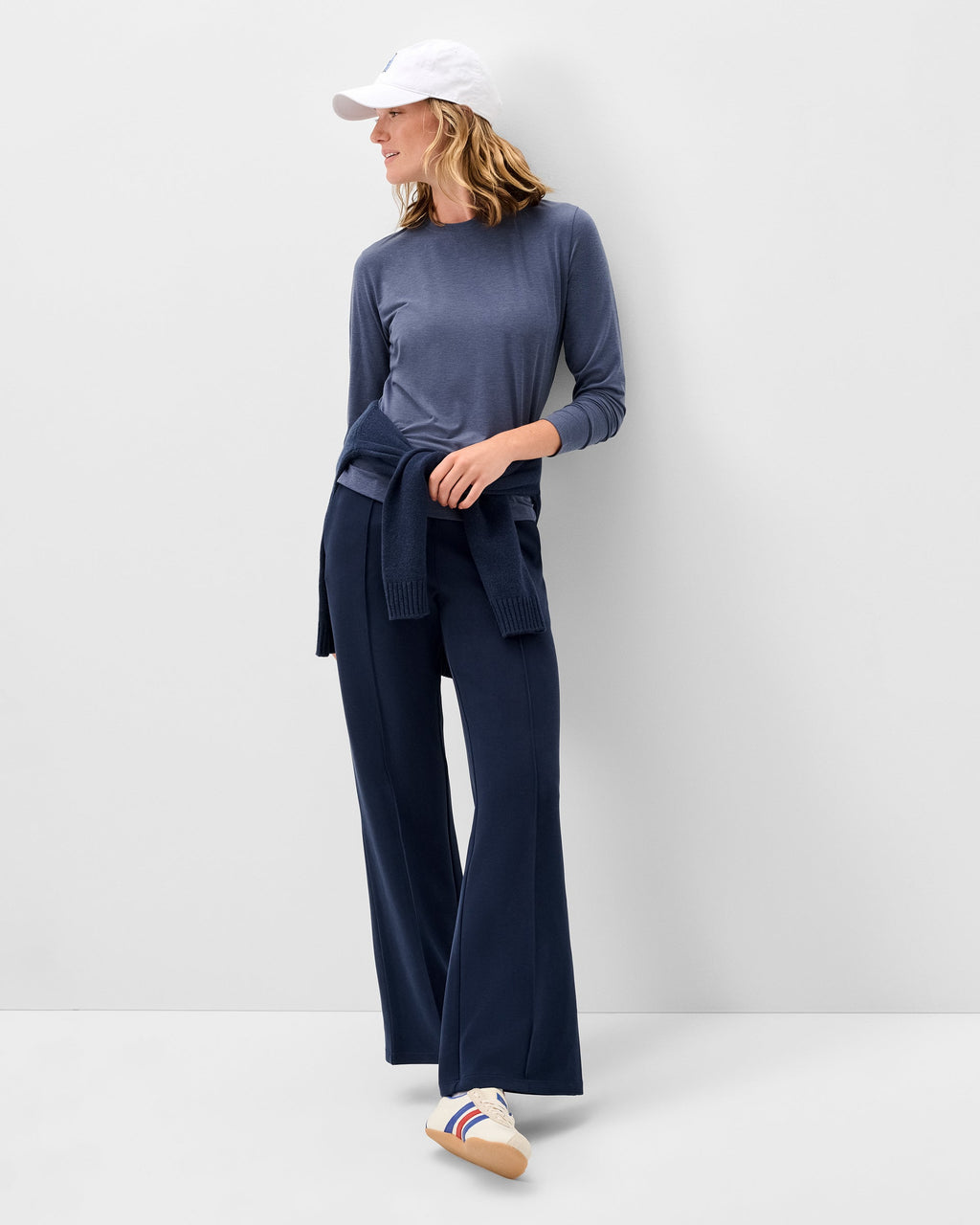 Johnnie-O Course Performance Long Sleeve T-Shirt, Navy