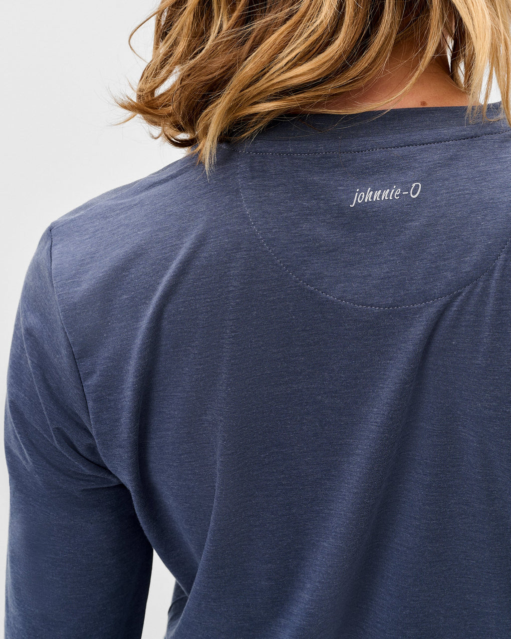 Johnnie-O Course Performance Long Sleeve T-Shirt, Navy