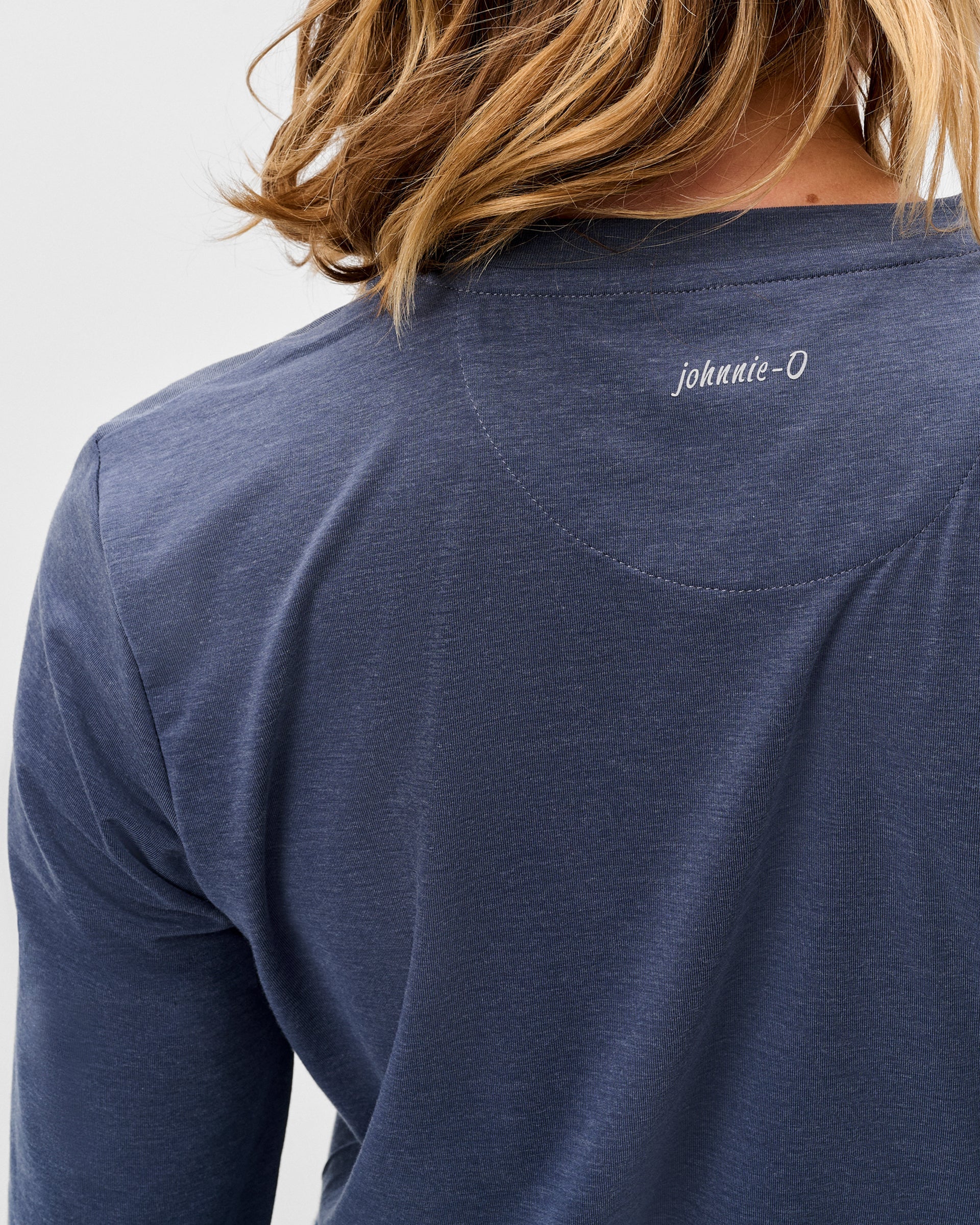 Johnnie-O Course Performance Long Sleeve T-Shirt, Navy