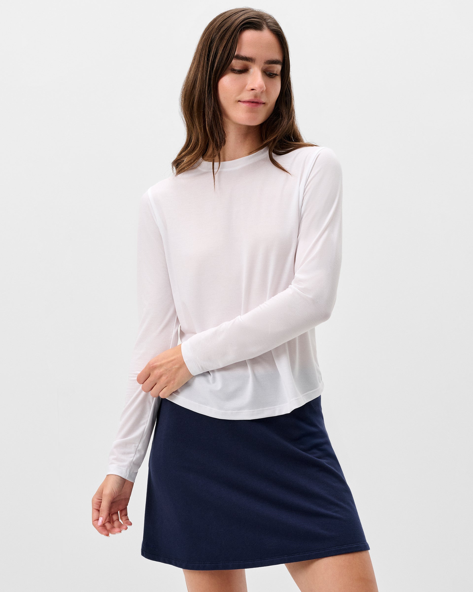 Johnnie-O Course Performance Long Sleeve T-Shirt, White