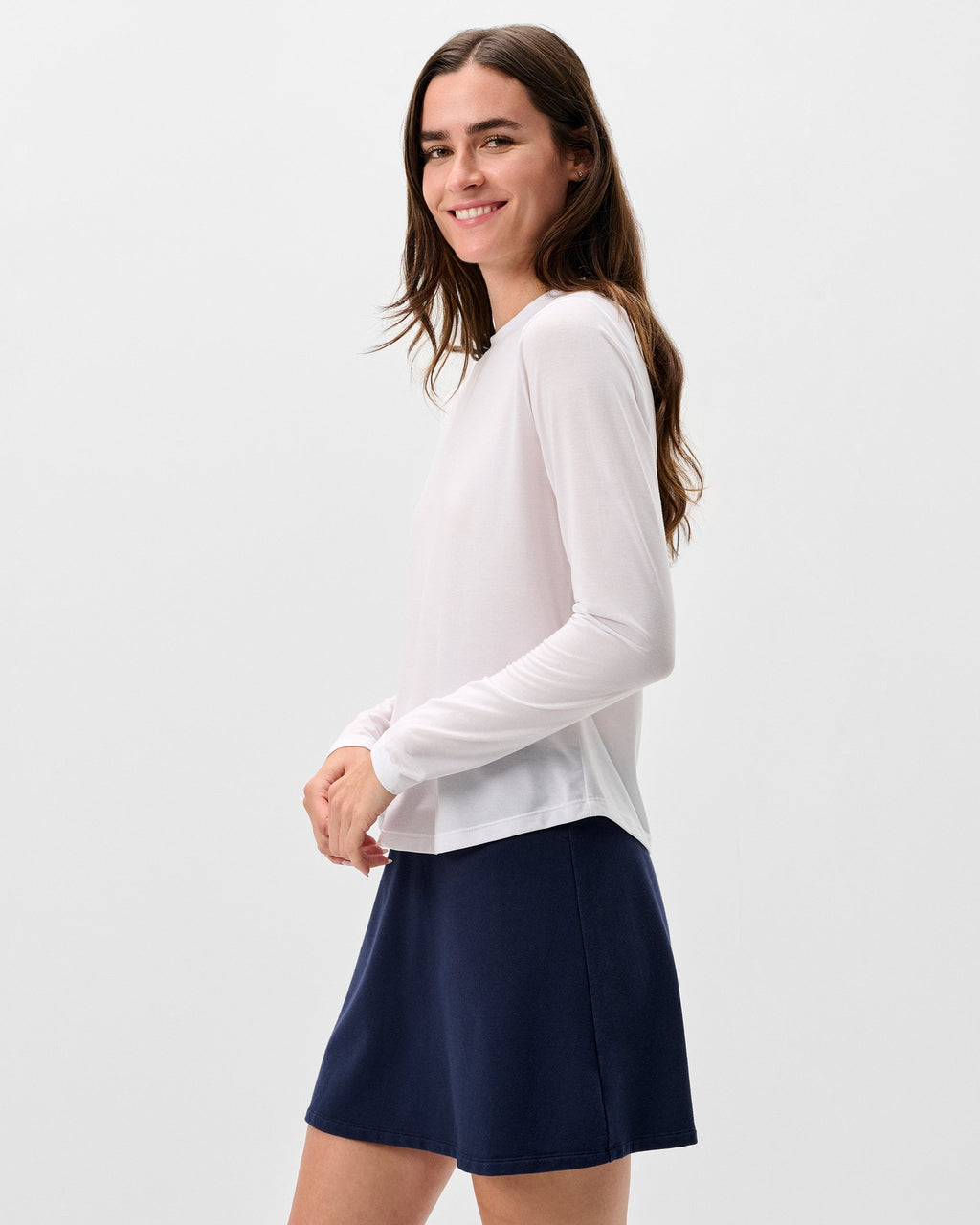 Johnnie-O Course Performance Long Sleeve T-Shirt, White