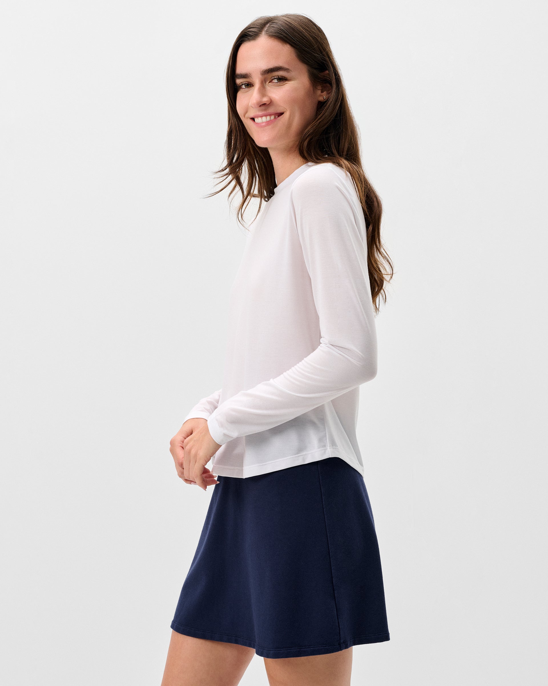 Johnnie-O Course Performance Long Sleeve T-Shirt, White