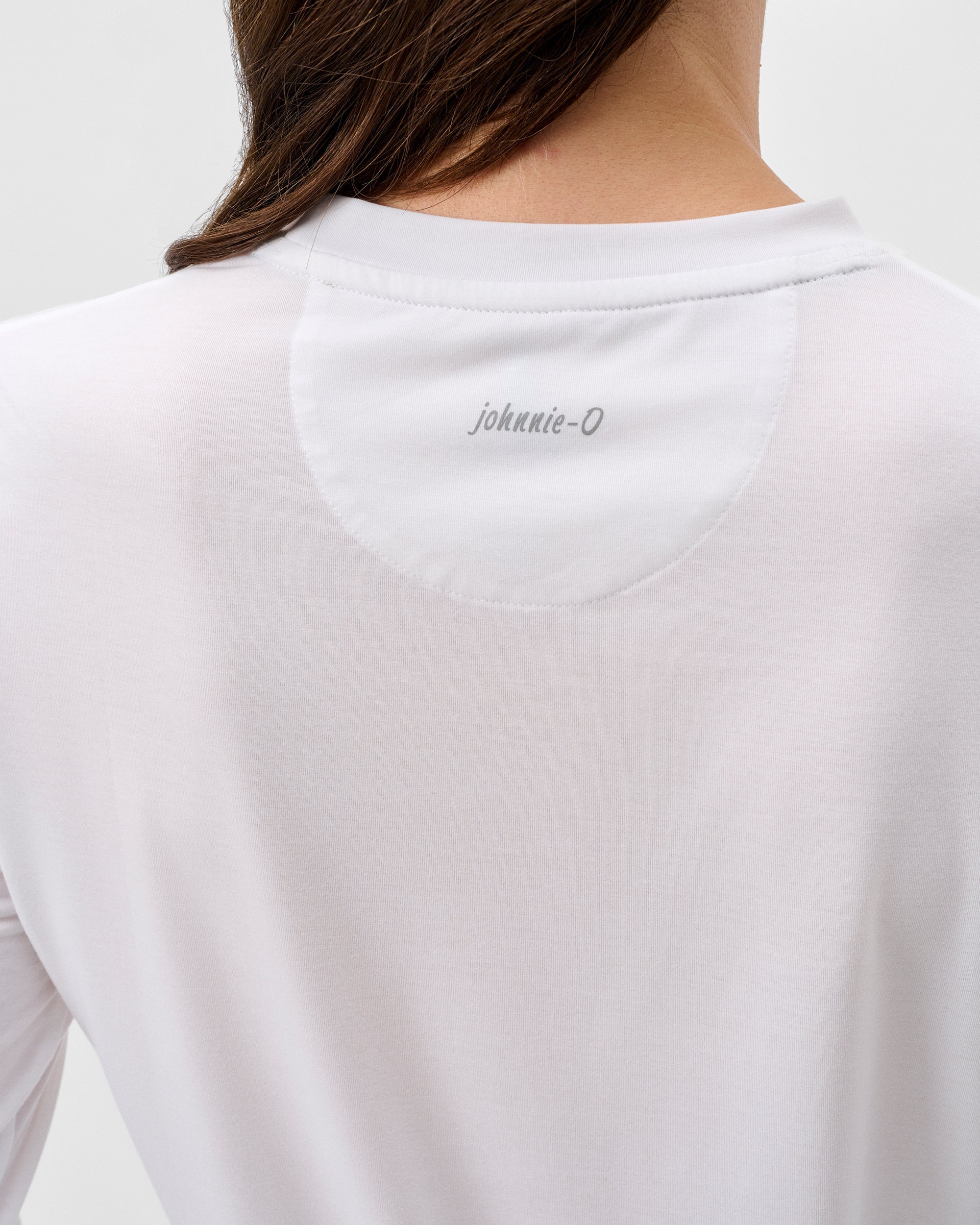 Johnnie-O Course Performance Long Sleeve T-Shirt, White
