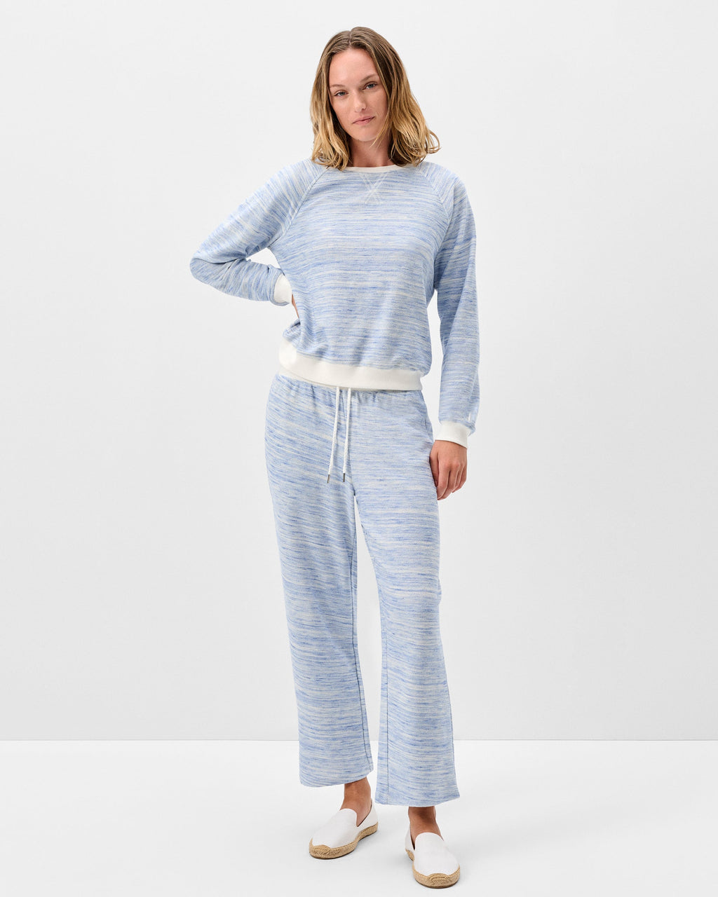 Johnnie-O Margot Terry Straight Leg Sweatpant, Maliblu