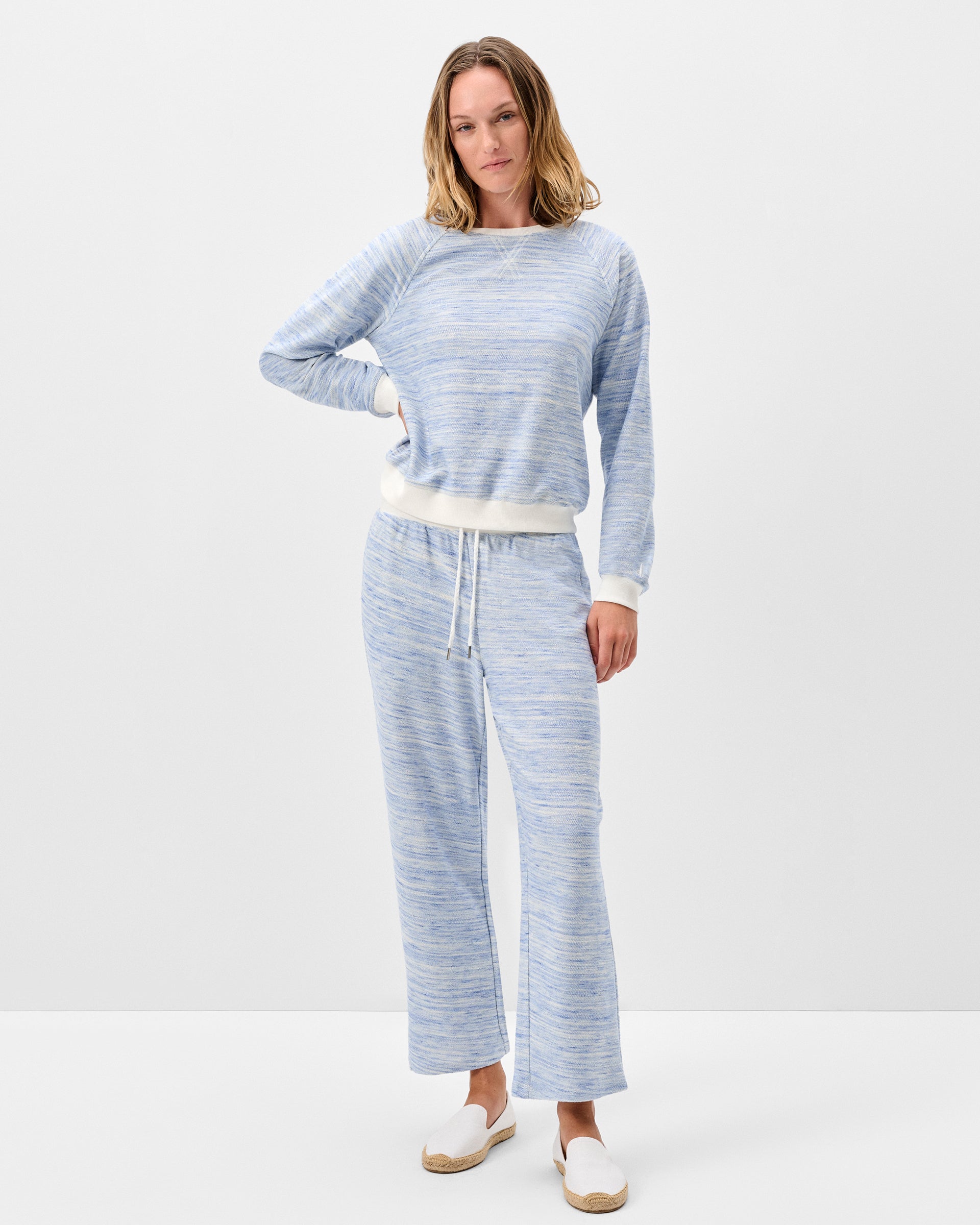 Johnnie-O Margot Terry Straight Leg Sweatpant, Maliblu