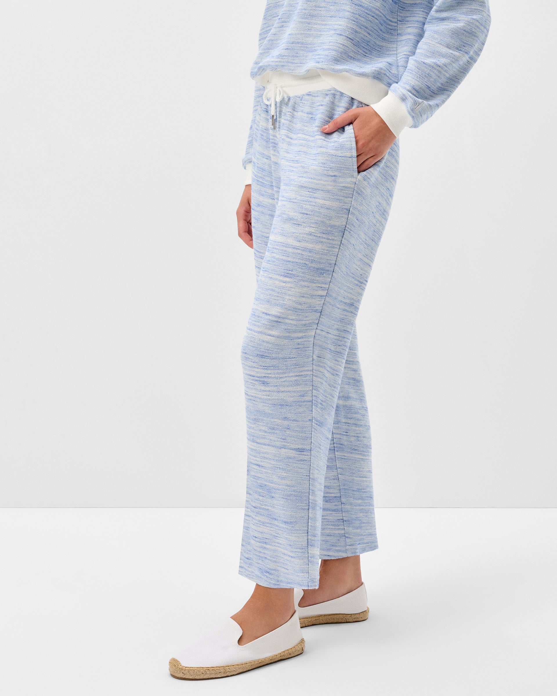 Johnnie-O Margot Terry Straight Leg Sweatpant, Maliblu