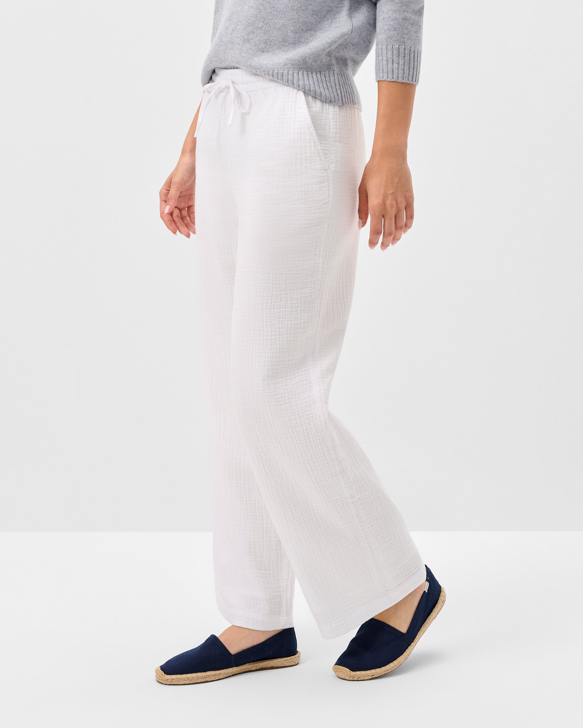 Johnnie-O Cleo Drawstring Pants, White