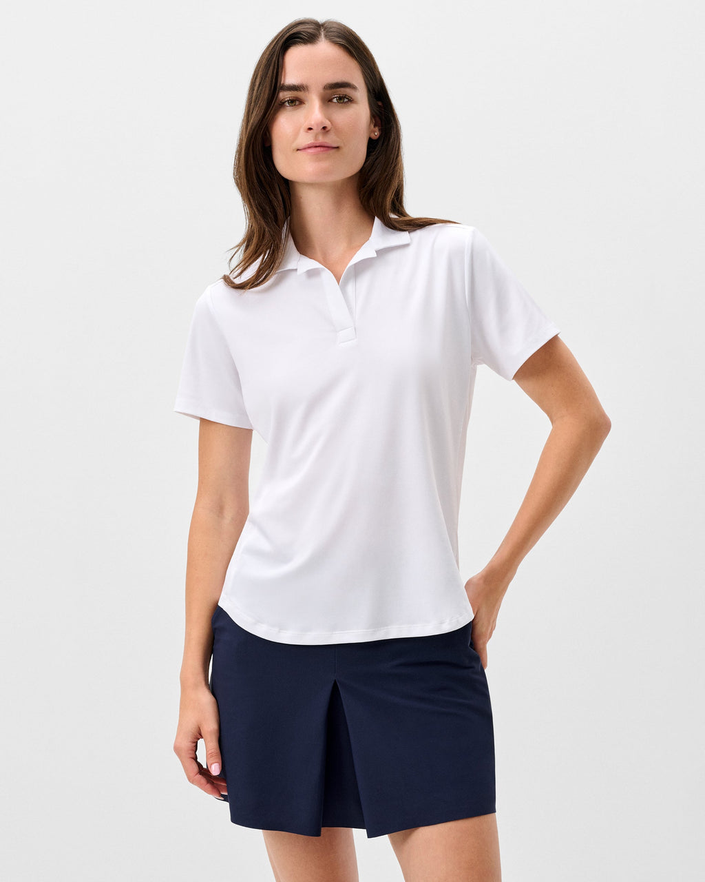 Johnnie-O Sadie Performance Jersey Polo, White