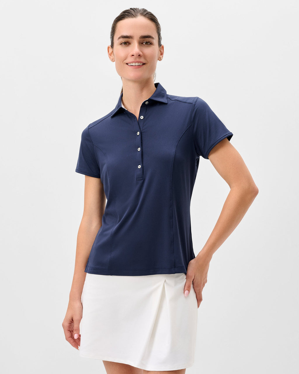 Johnnie-O Angela Performance Jersey Polo, Navy
