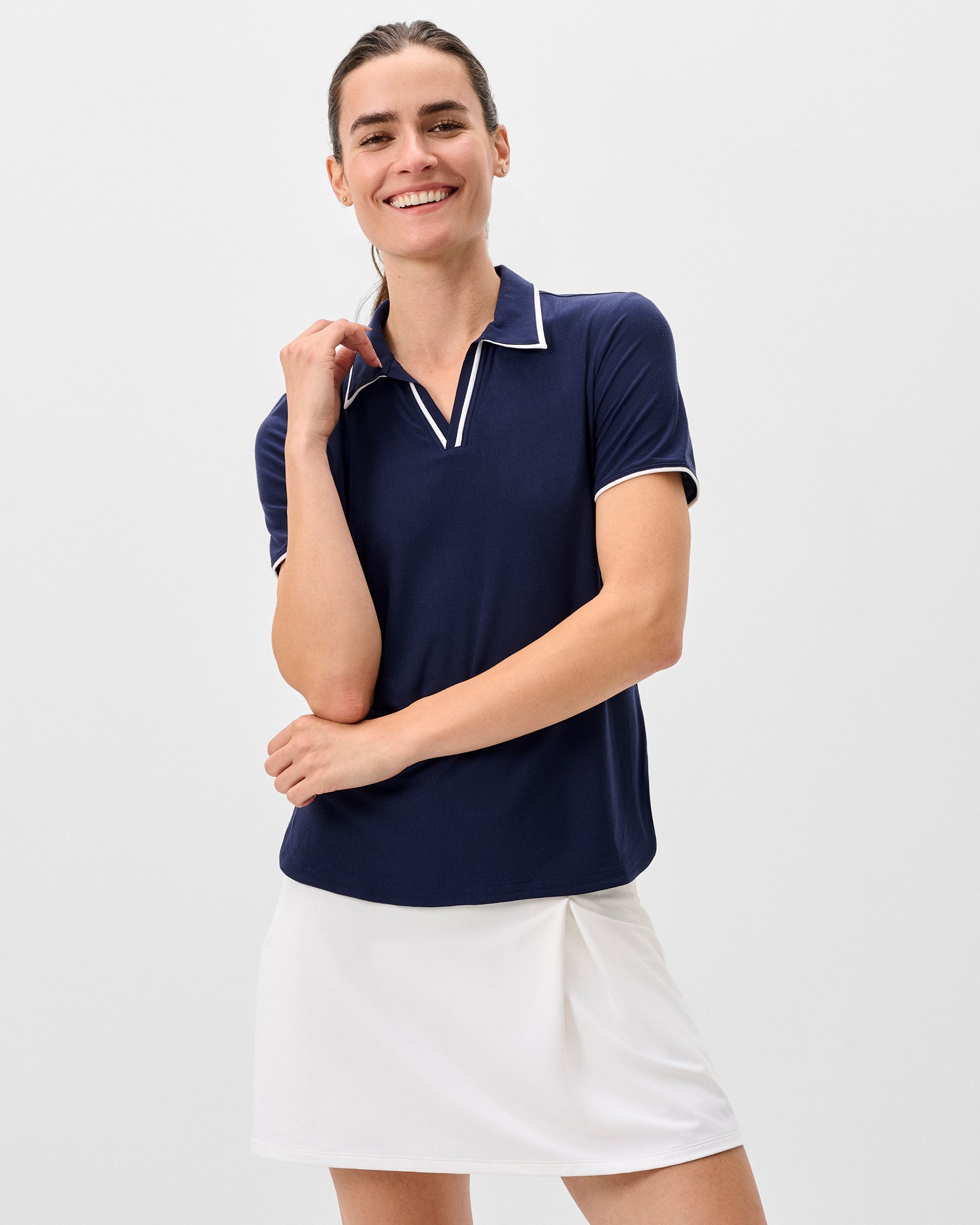 Johnnie-O Adelaide Performance Jersey Polo, Navy