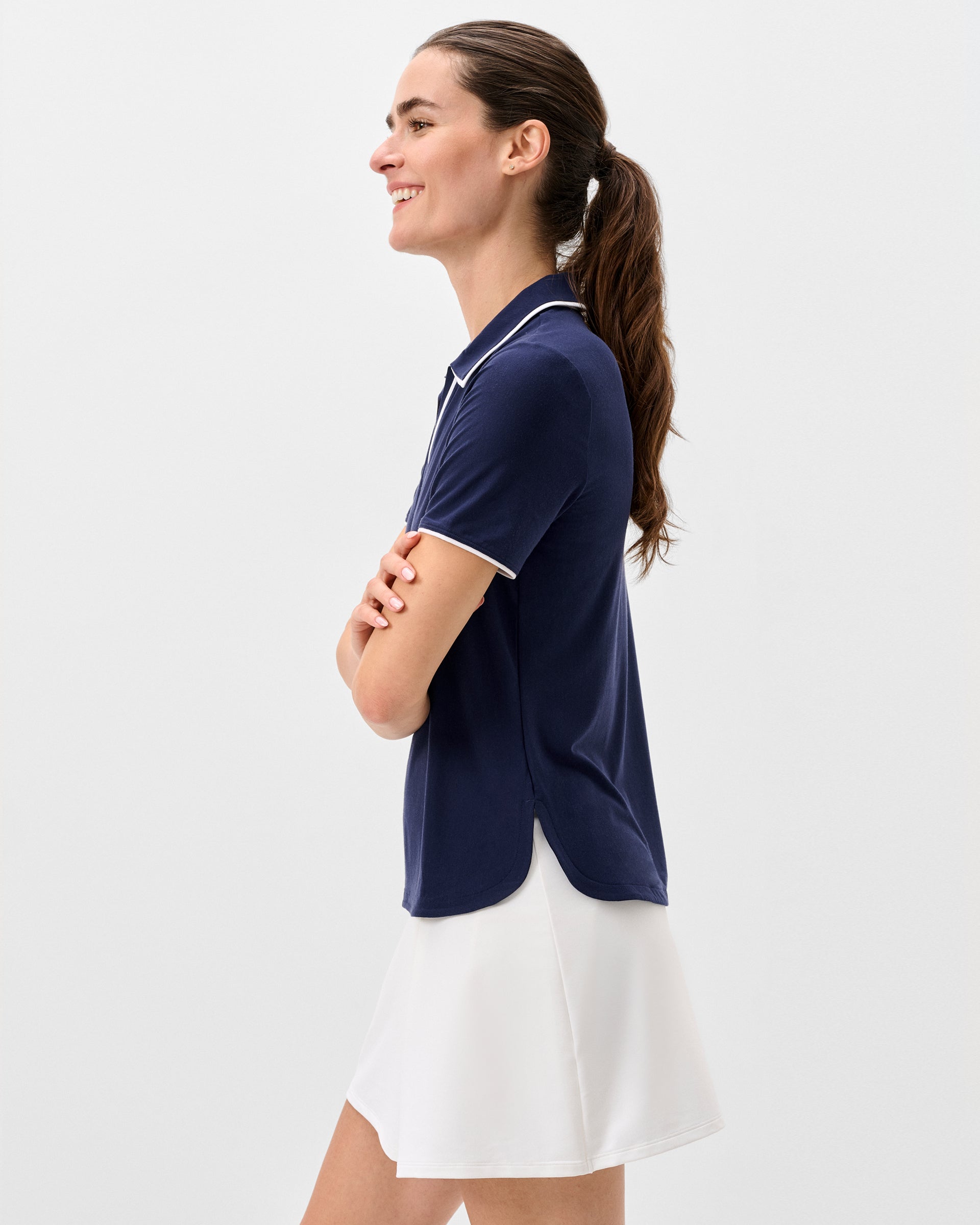 Johnnie-O Adelaide Performance Jersey Polo, Navy