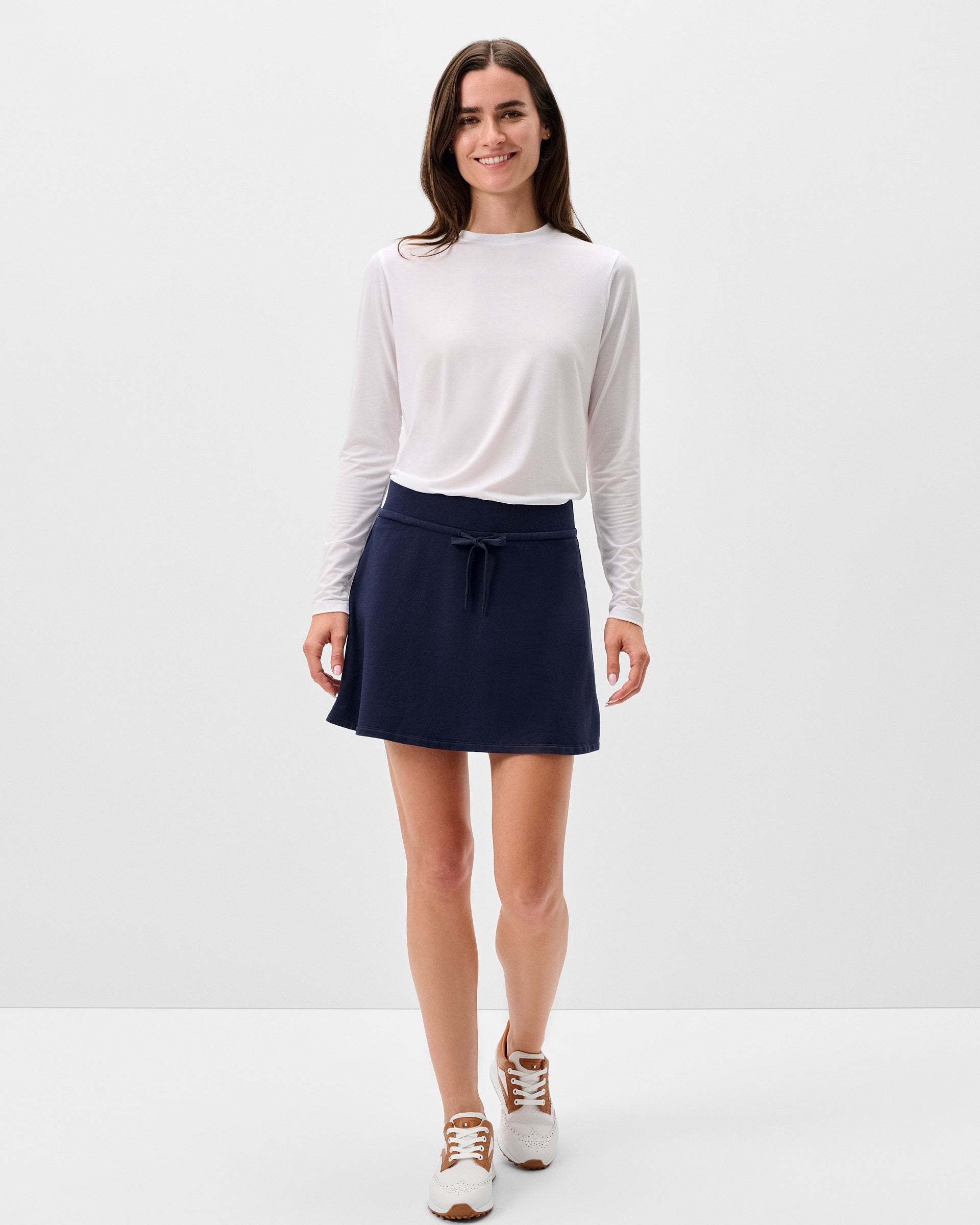 Johnnie-O Megs Terry Knit Skort, Navy