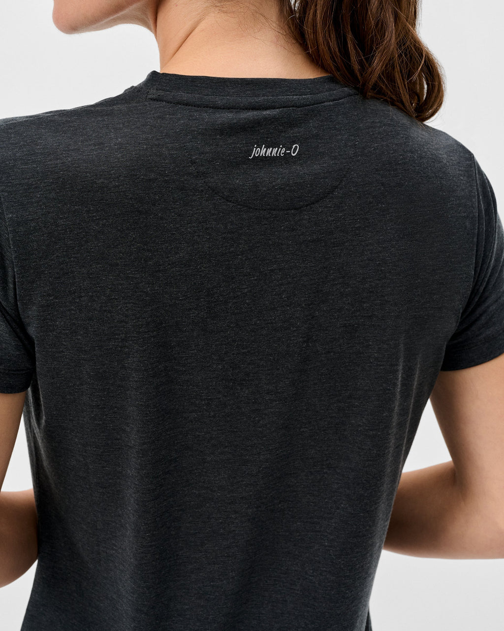 Johnnie-O Course Performance T-Shirt, Heather Black