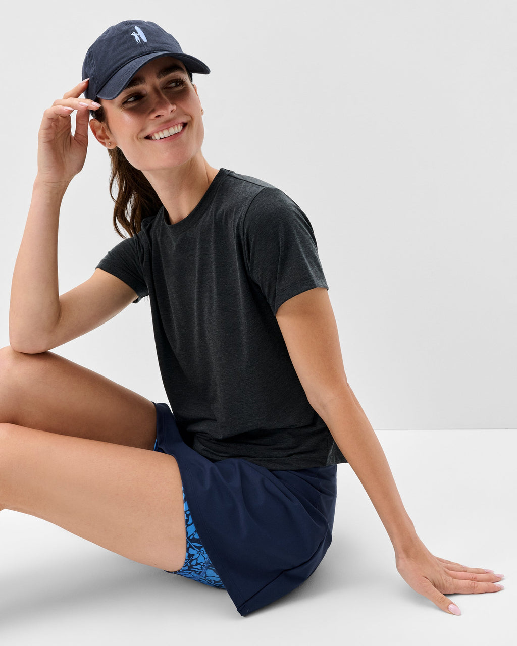 Johnnie-O Course Performance T-Shirt, Heather Black