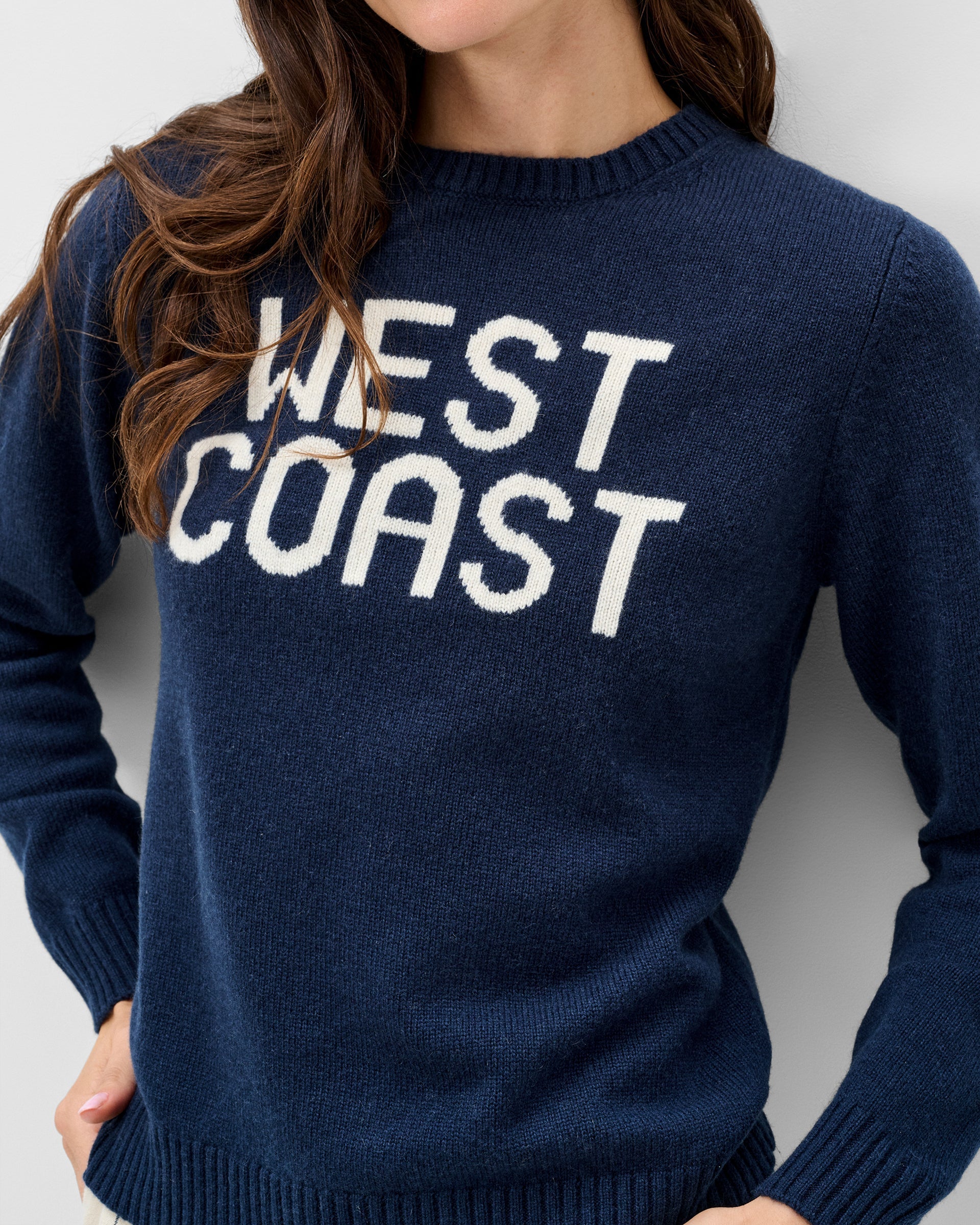 Johnnie-O Coastal Cashmere Blend Crewneck Sweater, Navy