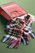 Patrick James Reserve Plaid Cashmere Scarf, Multi