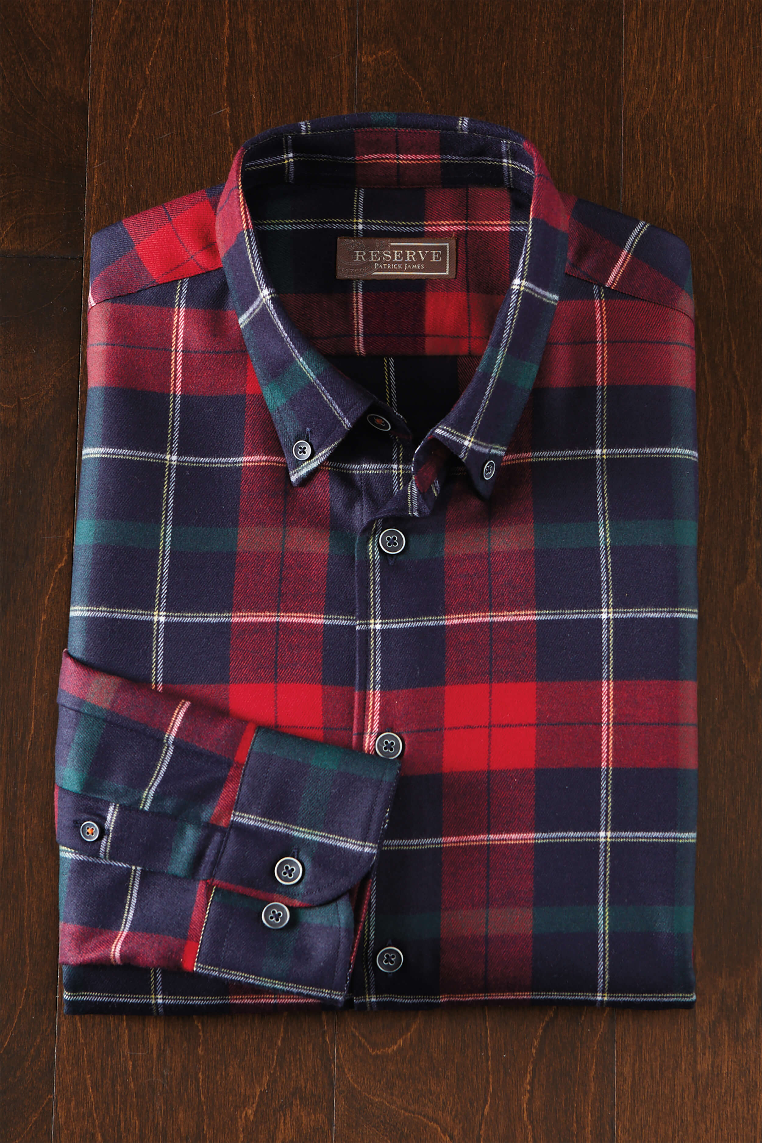 Reserve Long Sleeve Button Down Plaid Shirt
