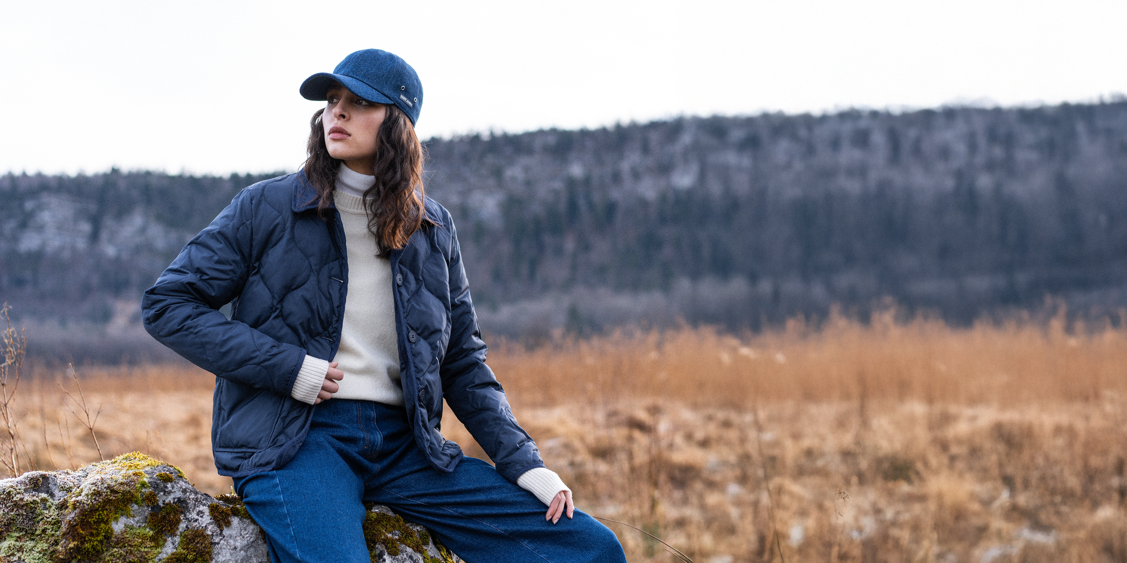 Saint James ST JULIANA - Lightweight Quilted Puffer Jacket (NAVY)