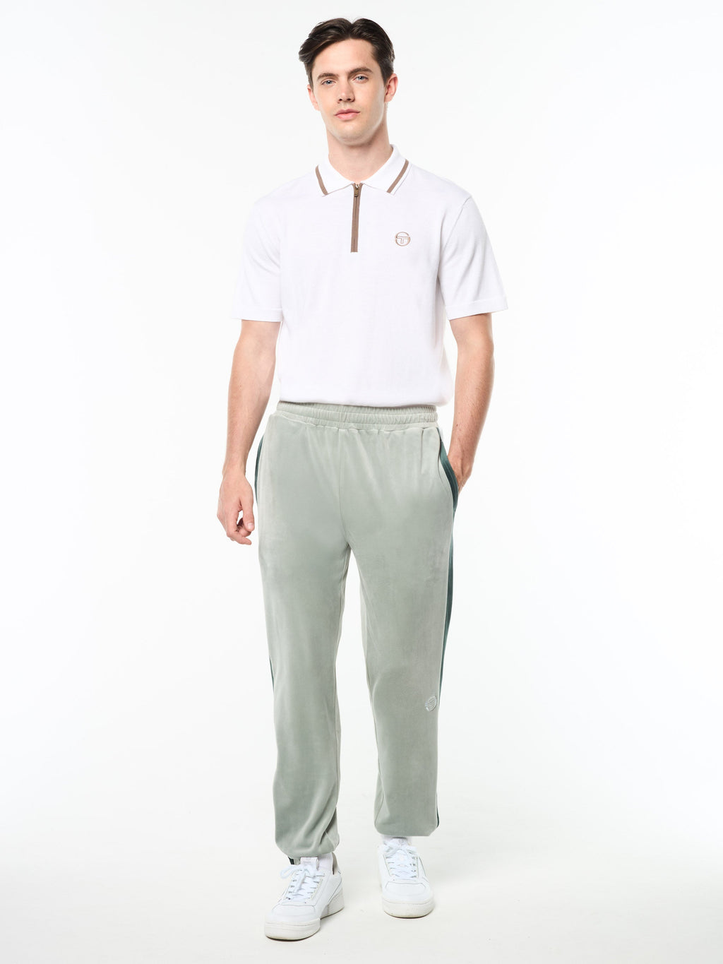 Banda Velour Track Pant- Slate Gray