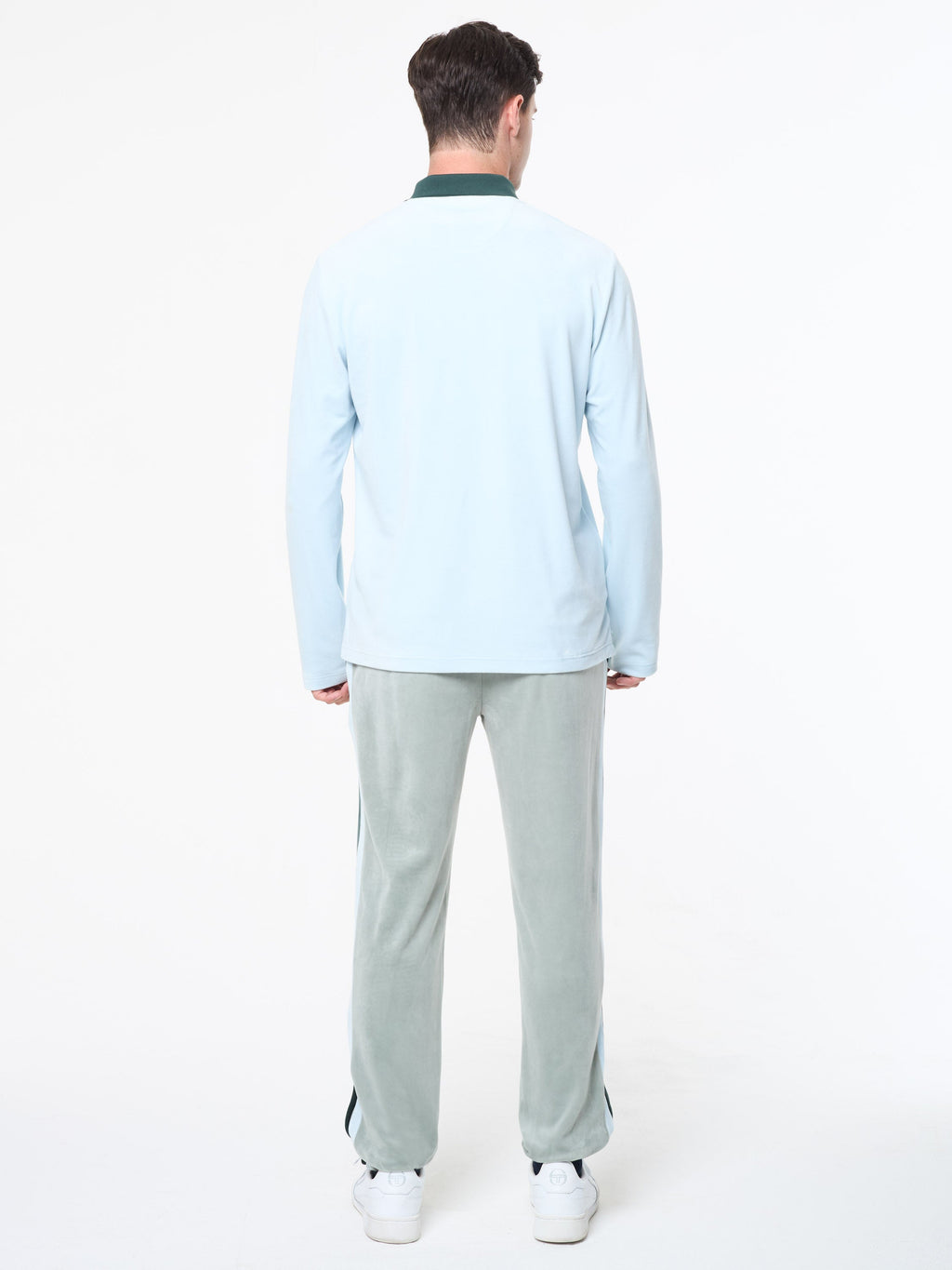 Banda Velour Polo- Baby Blue