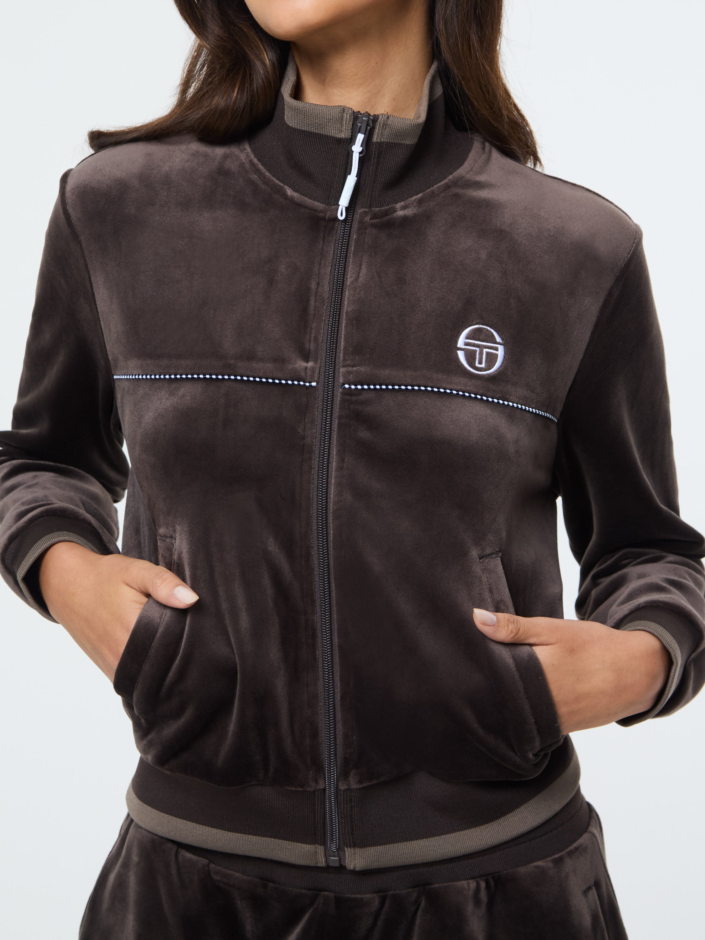 Leta Velour Jacket- Mulch