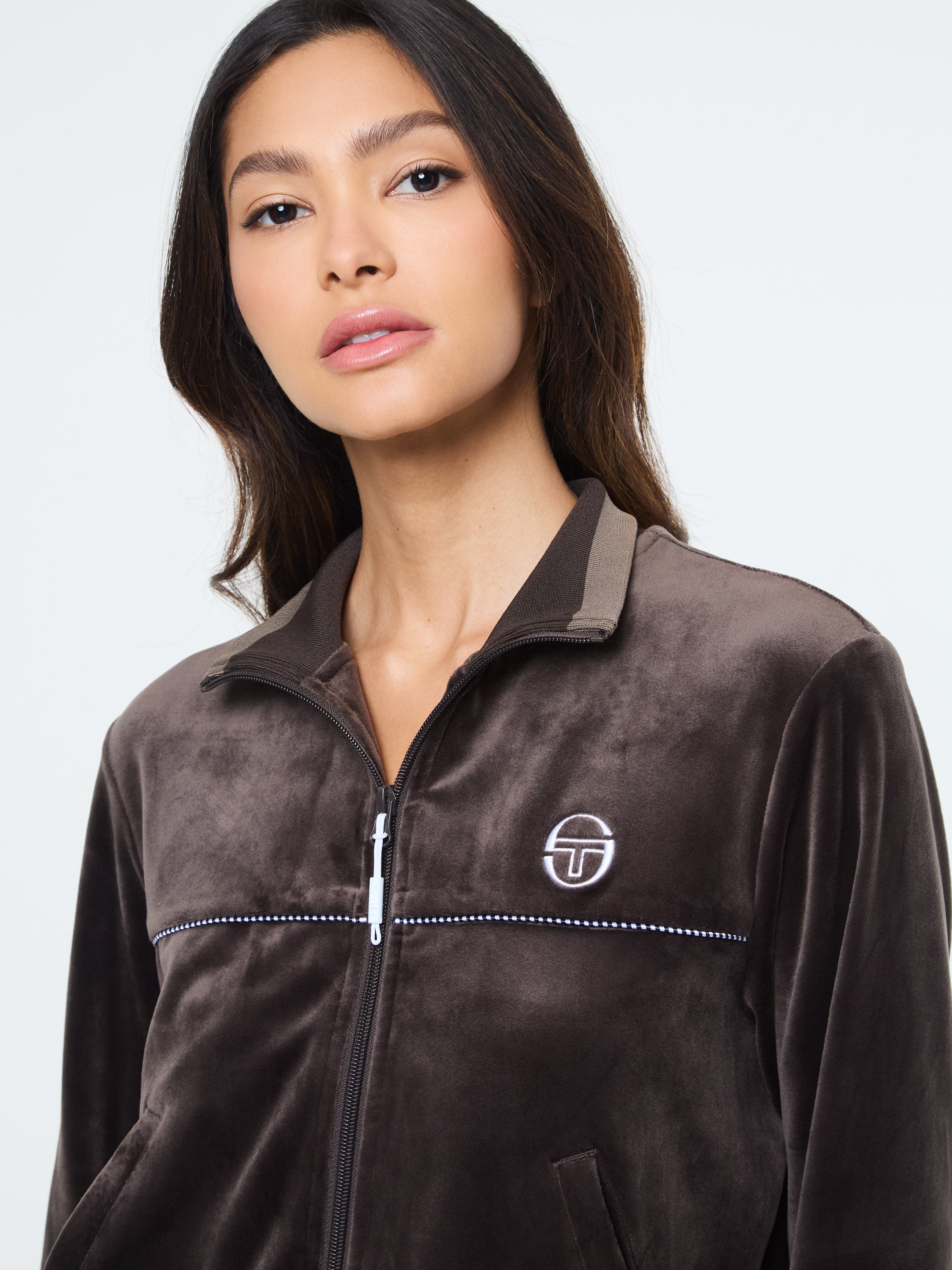 Leta Velour Jacket- Mulch