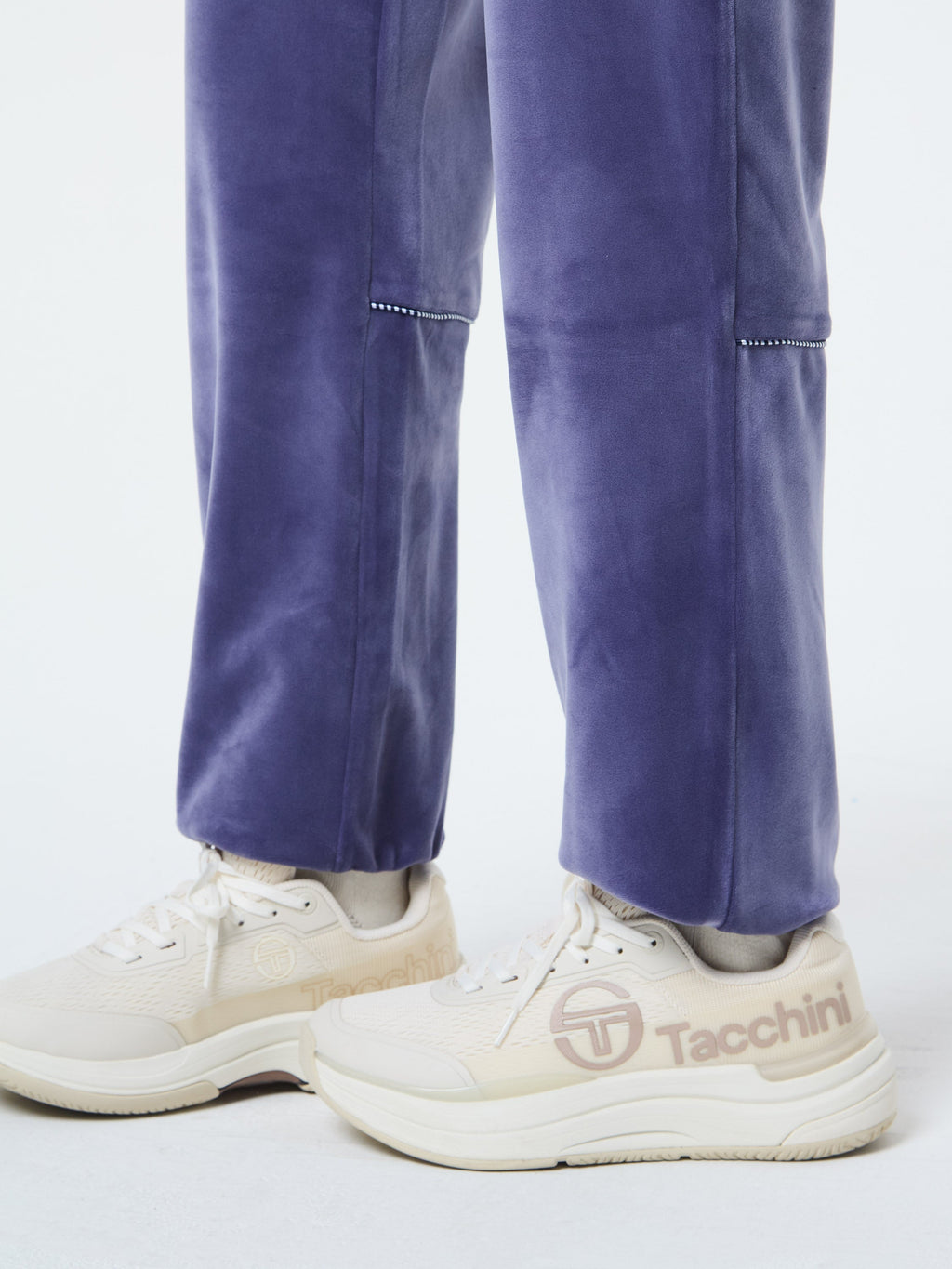 Leta Velour Pant- Heron