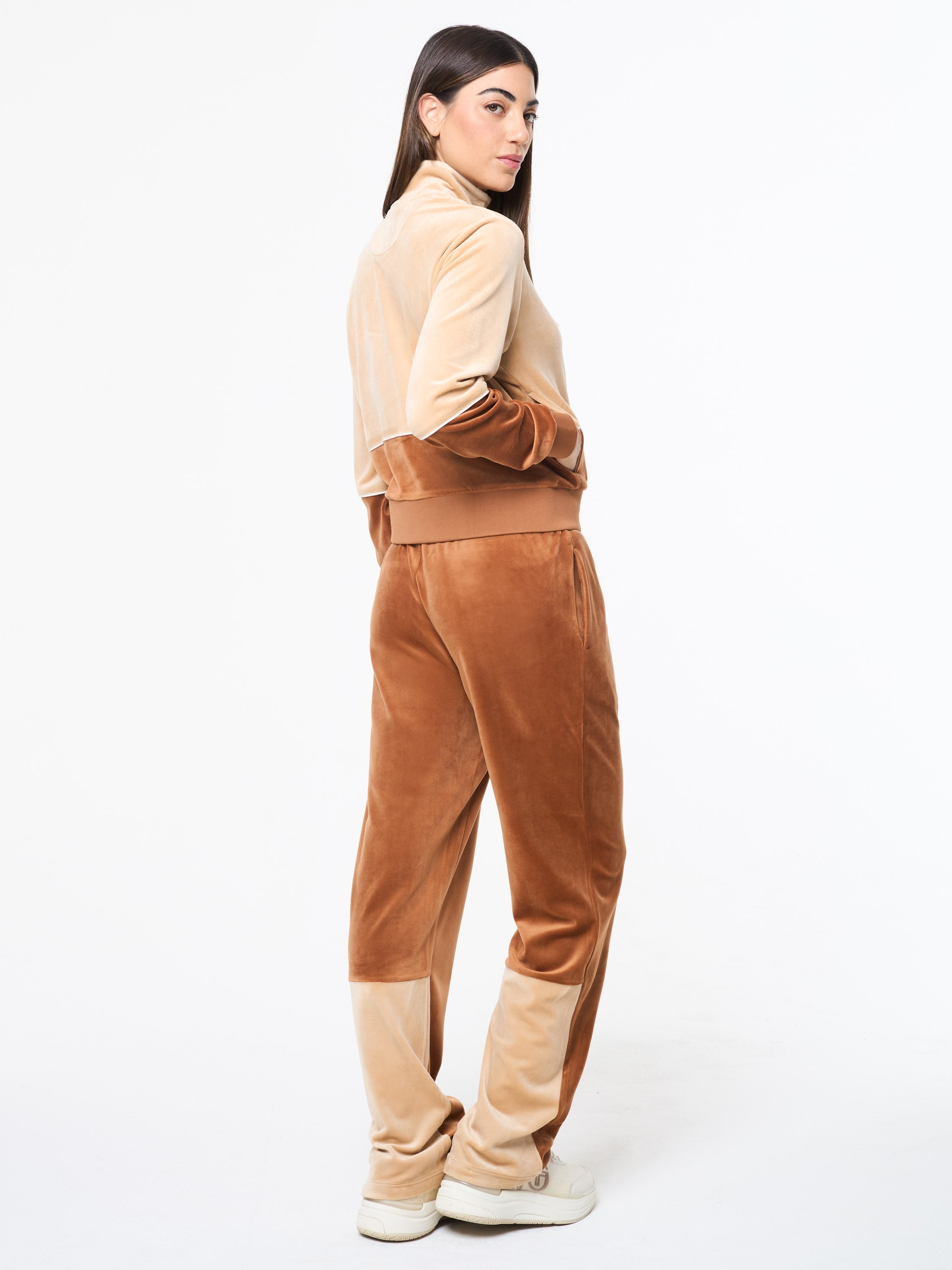Lina Velour Track Pant- Candied Ginger