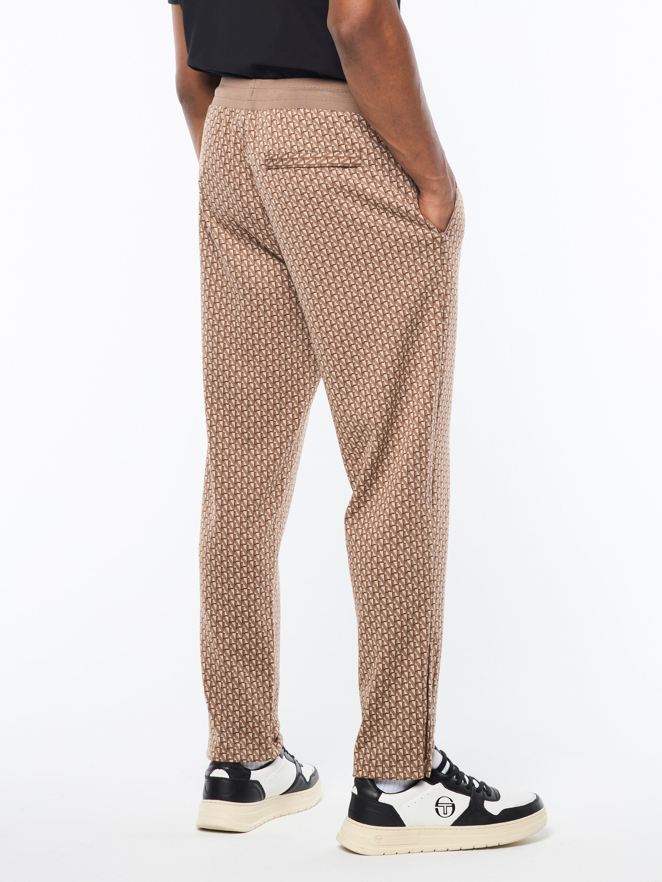Paolo Knit Track Pant- Taupe Grey