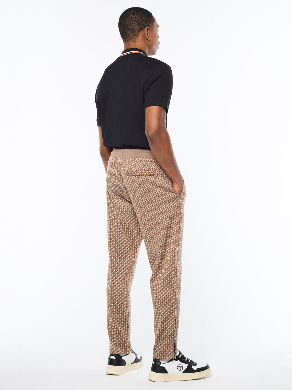 Paolo Knit Track Pant- Taupe Grey
