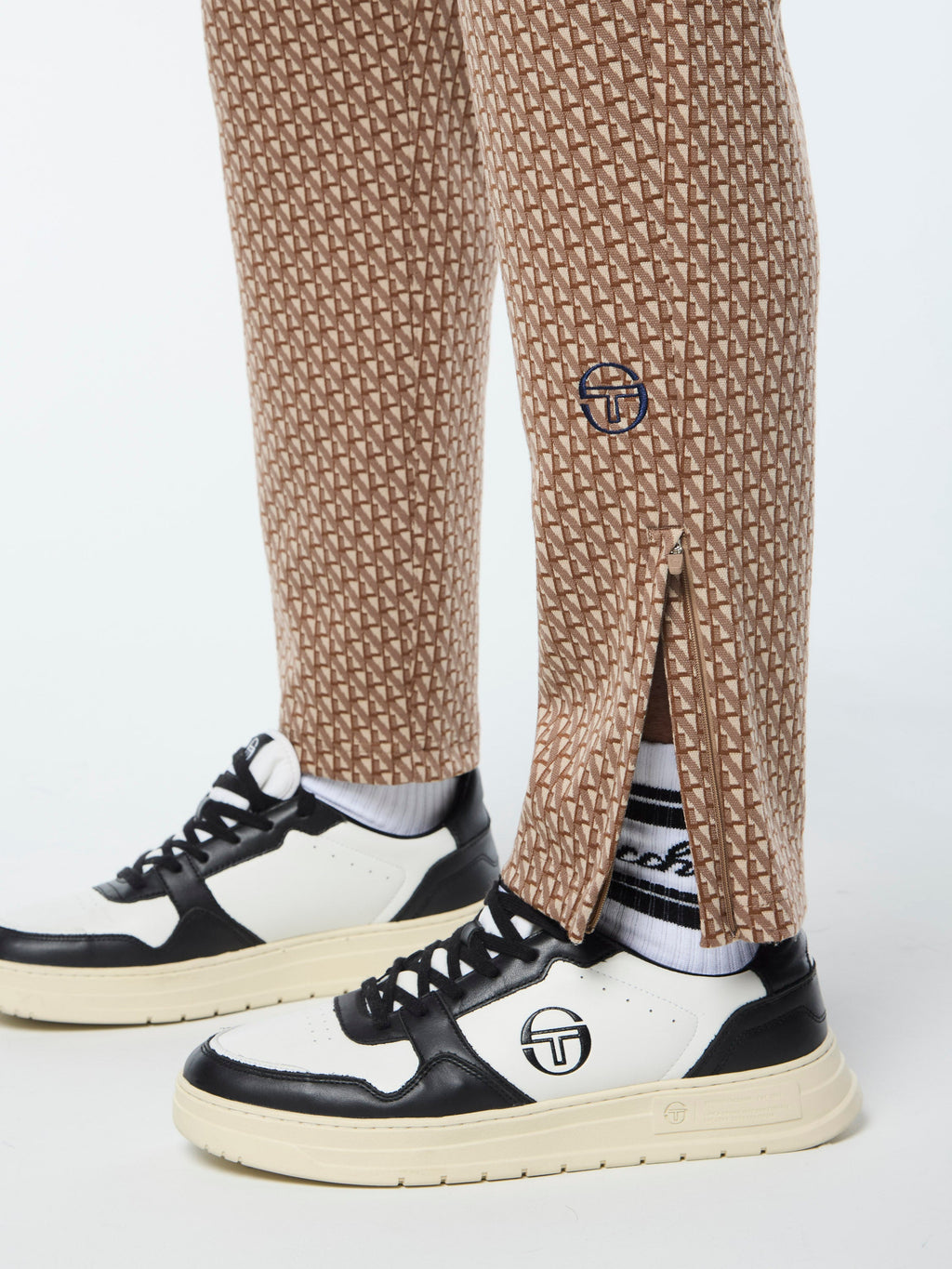 Paolo Knit Track Pant- Taupe Grey