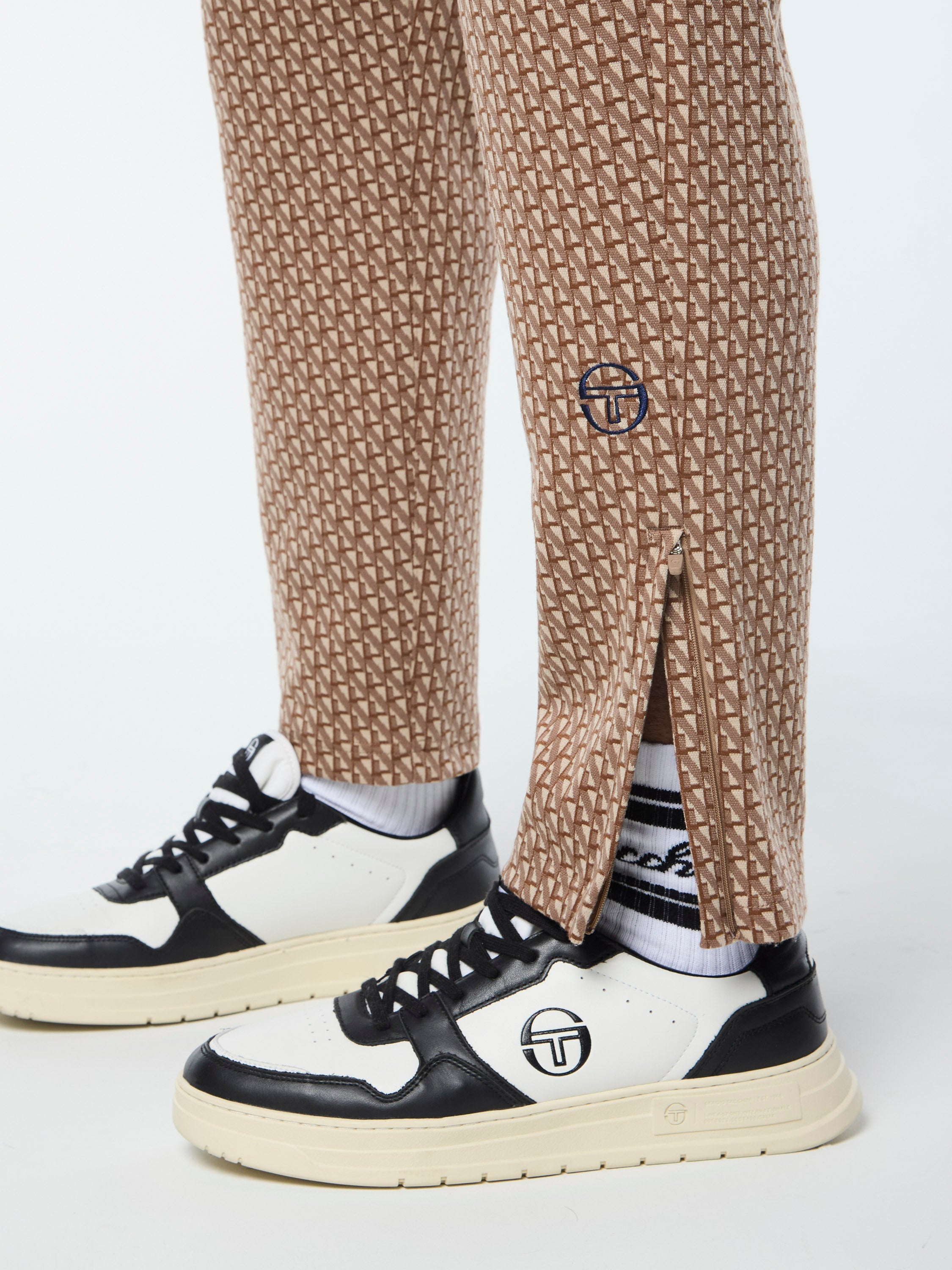 Paolo Knit Track Pant- Taupe Grey