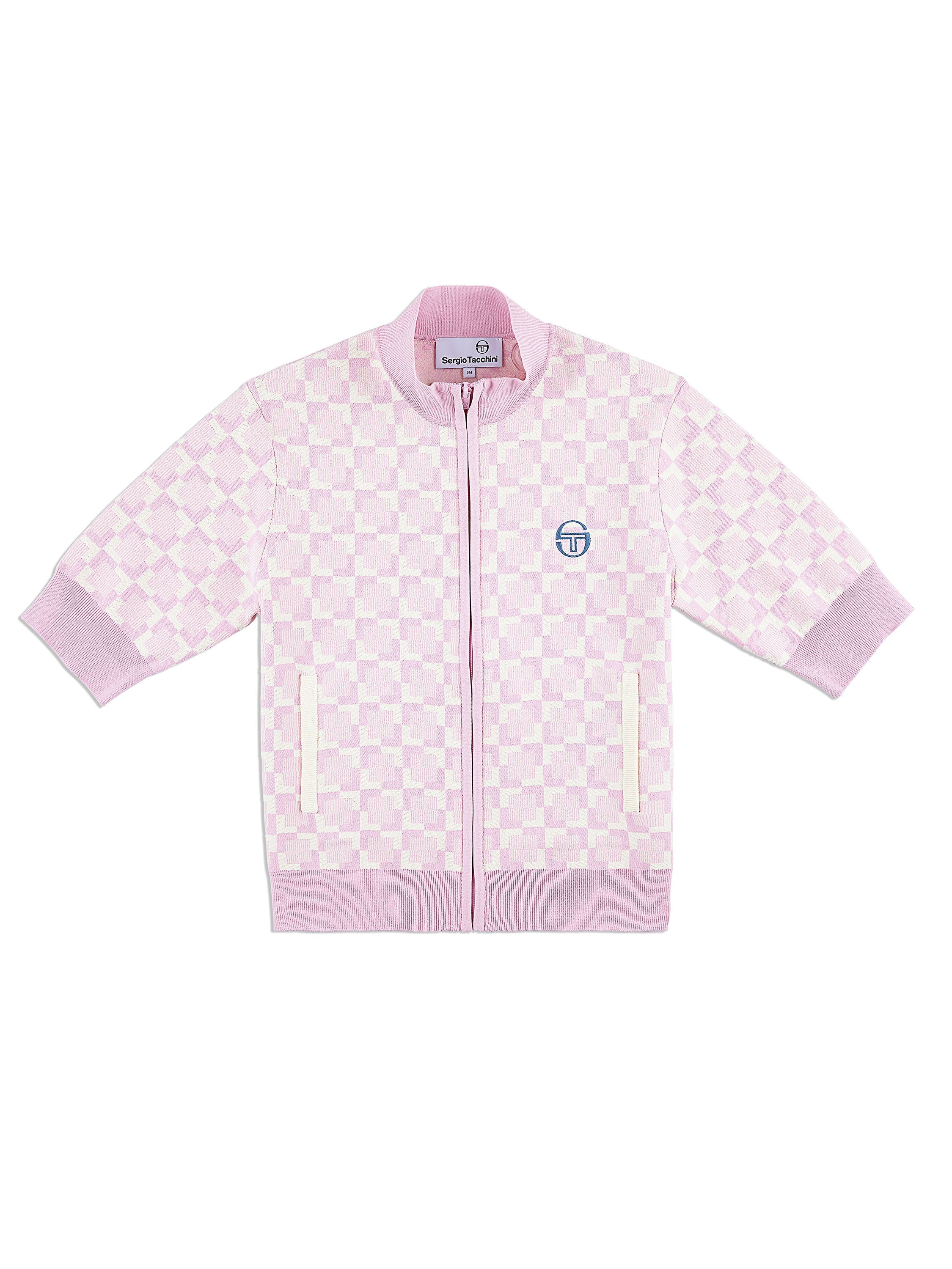Leila Short Sleeve Track Jacket- Pale Mauve