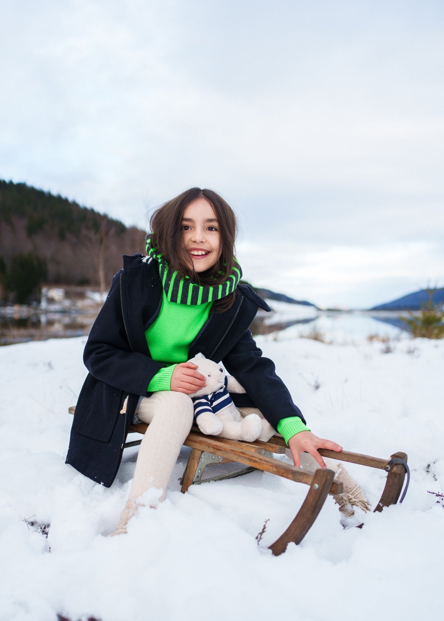 Saint James ST MALO - Kids Duffle Coat (NAVY)