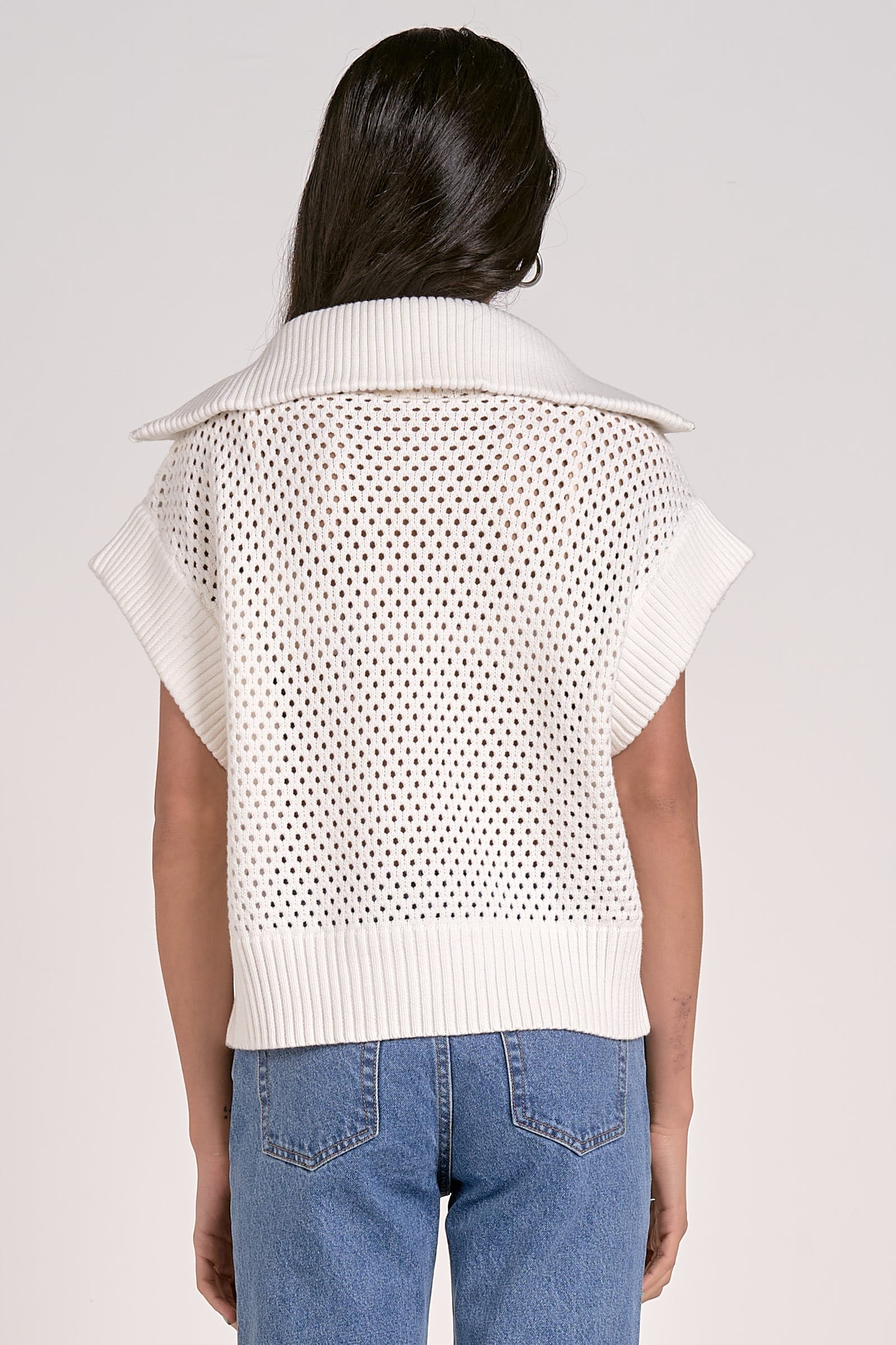 Allie Zip Up White