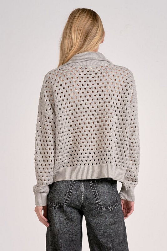 Arabella Half Zip Heather Grey