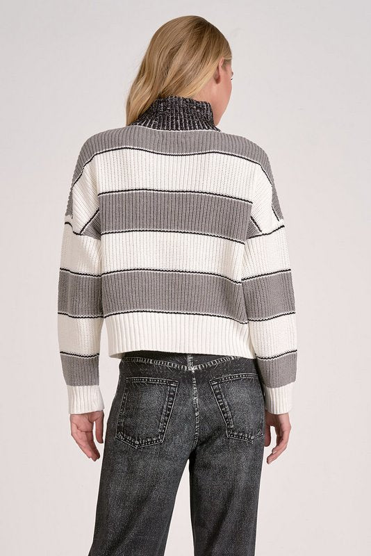 Sloane Sweater Heather Grey Stripe