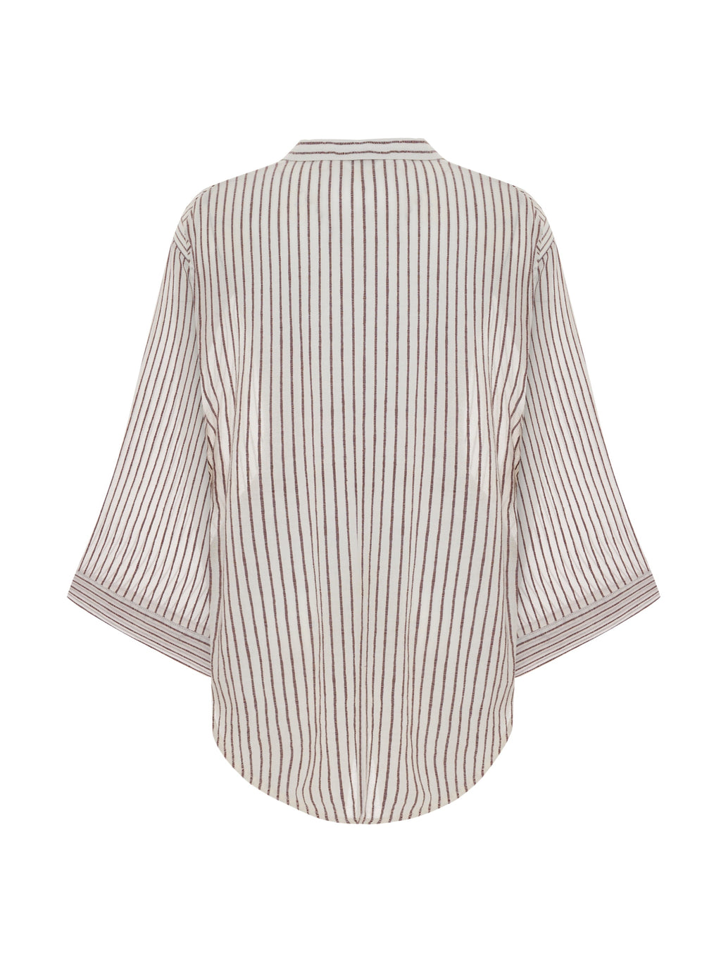 The Handloom Sade Top Burgundy Stripes