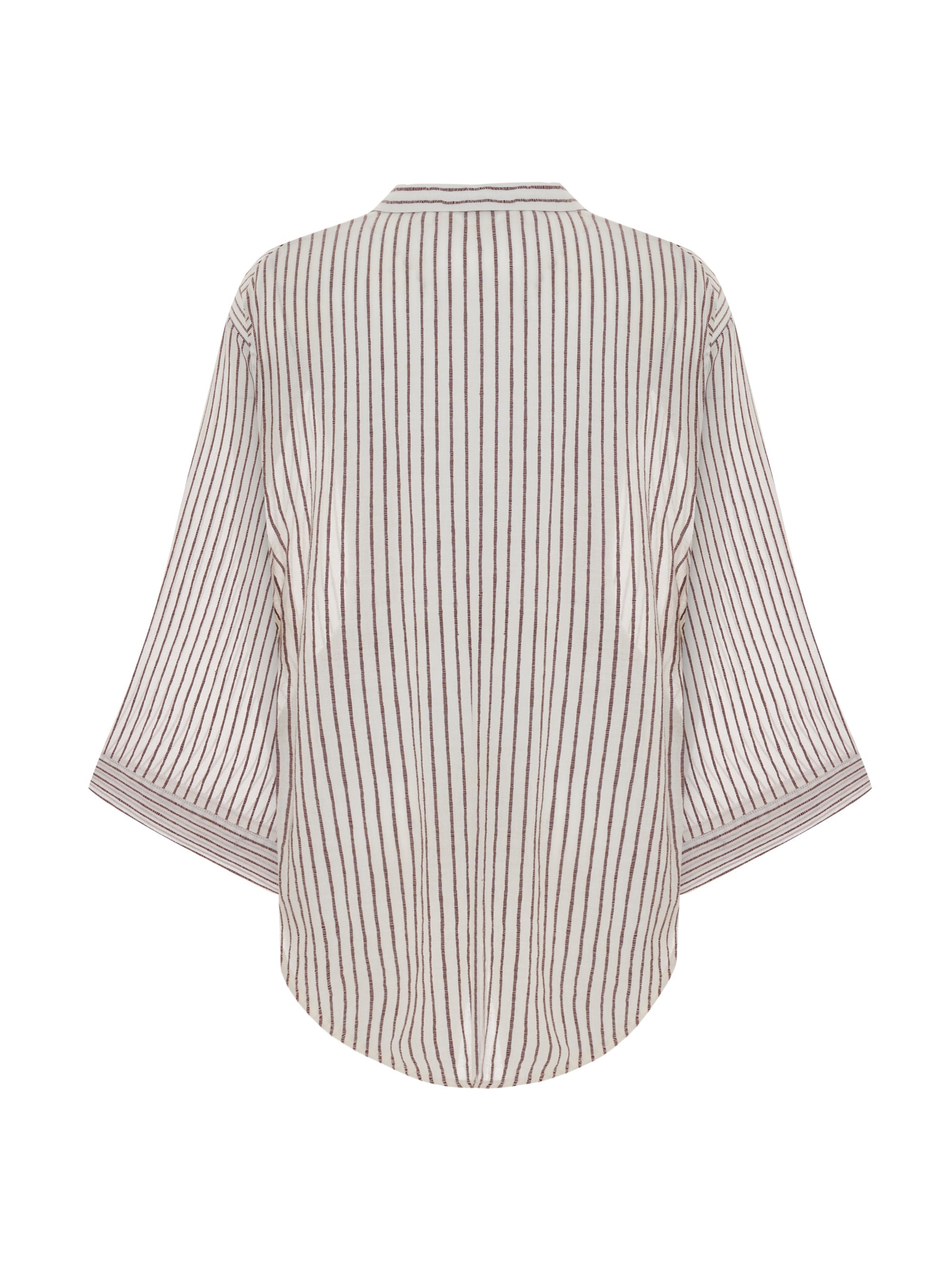 The Handloom Sade Top Burgundy Stripes