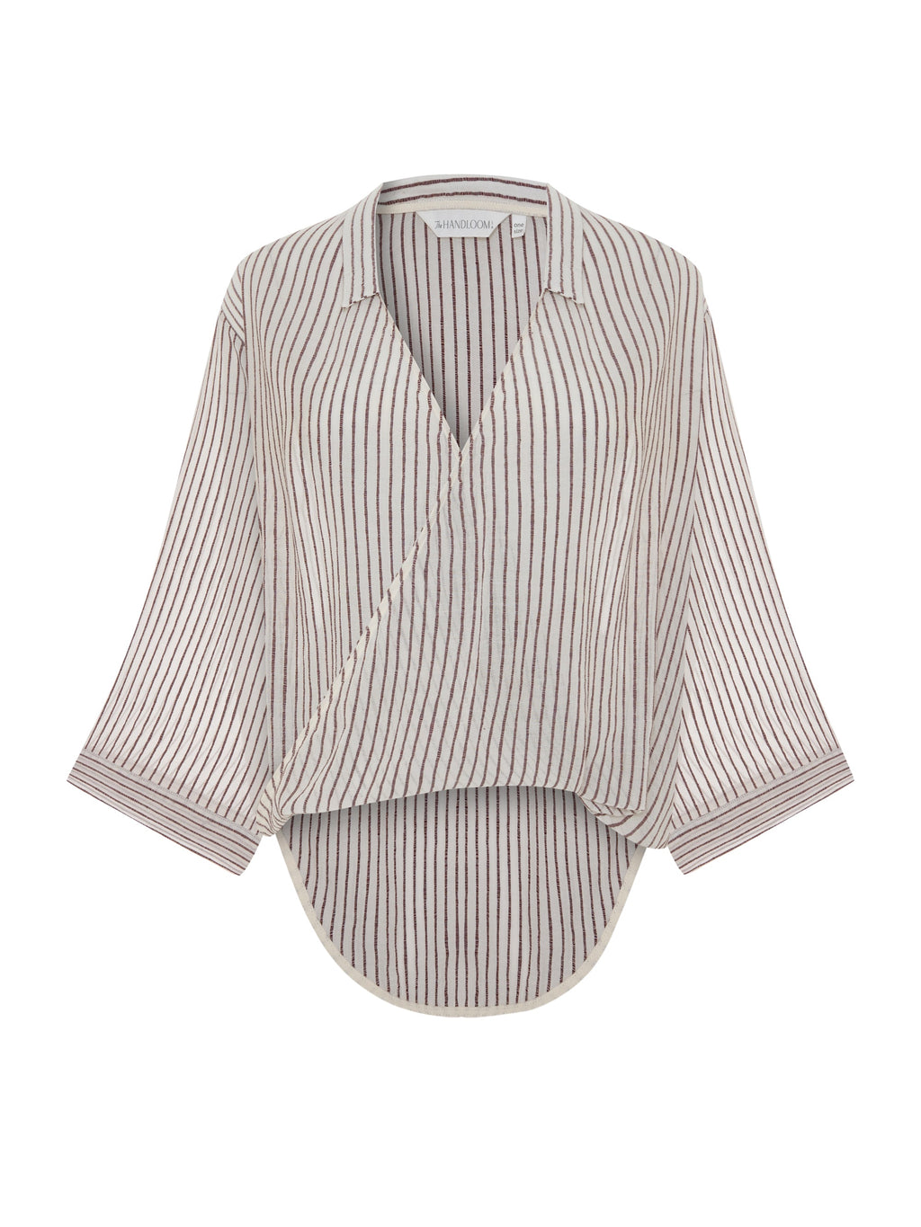 The Handloom Sade Top Burgundy Stripes